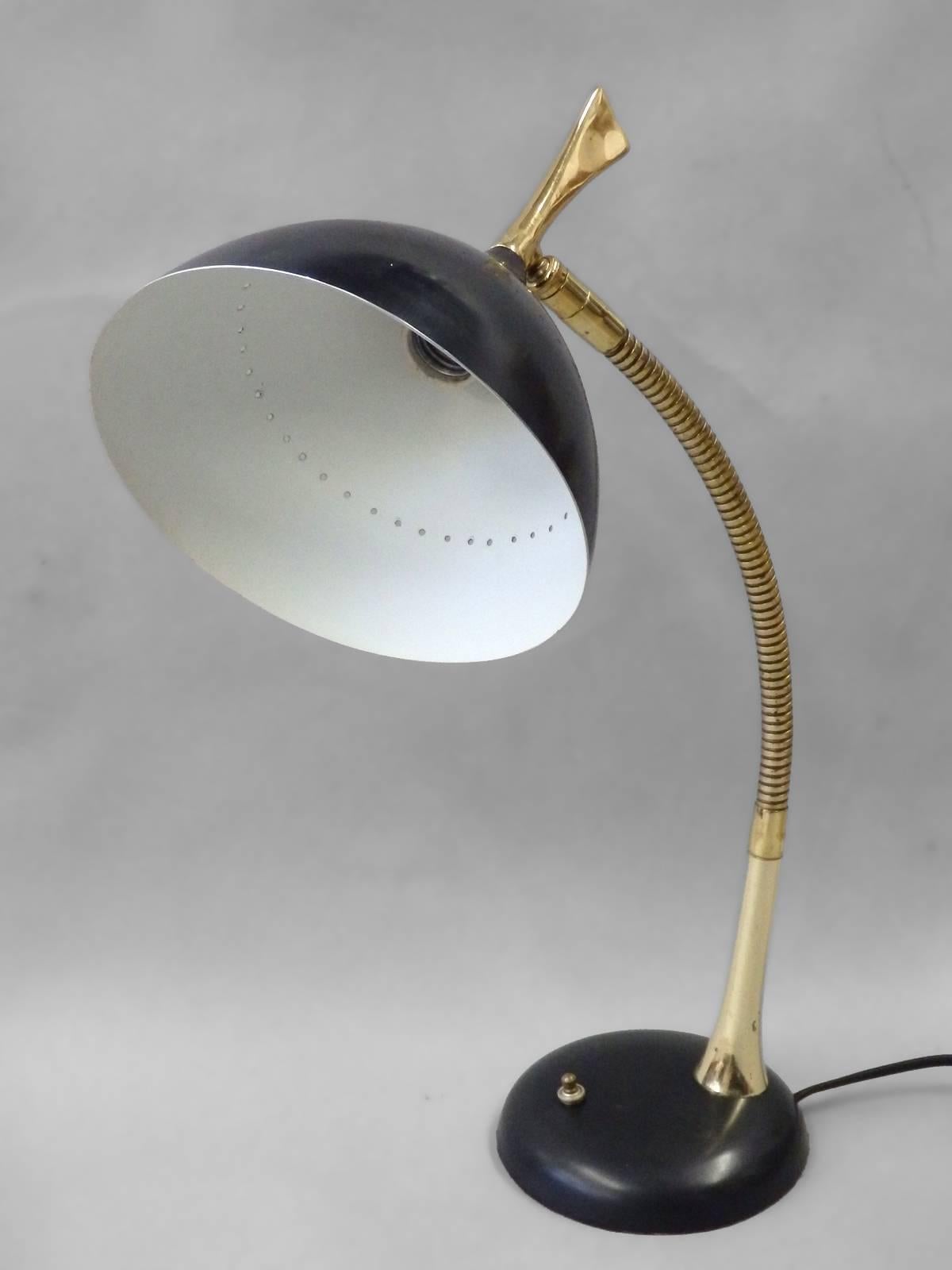Gerald Thurston for Lightolier gooseneck desk lamp.