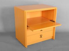 Pair of Hermes Orange Paul Frankl Nightstands