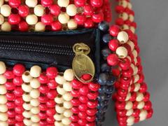 American Flag Themed Playboy Club patriotic Beaded Purse