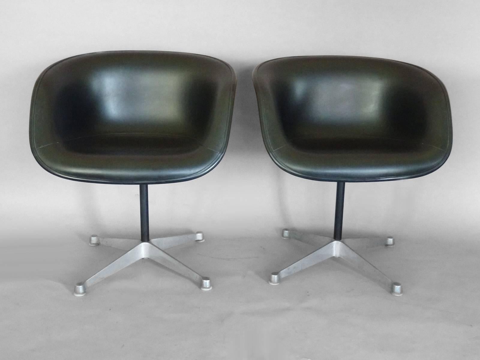 Black La Fonda Chairs chairs by Charles and Ray Eames for Herman Miller.