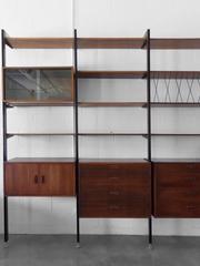 Large Five Bay George Nelson Omni Wall Shelf System