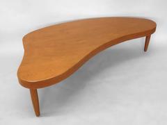 Large Johannes Anderson Style Biomorphic Shaped Danish Teak Coffee Table