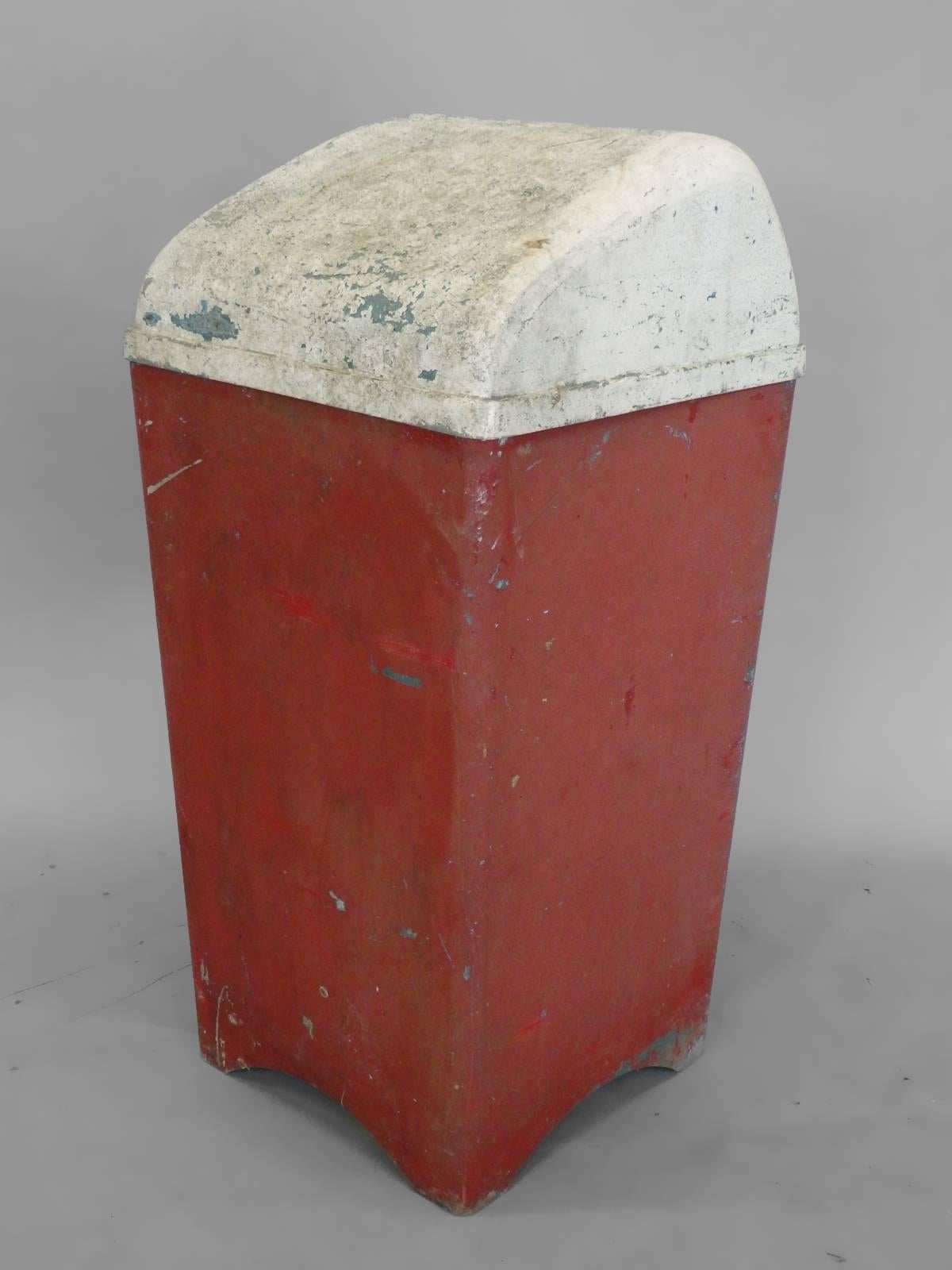 antique trash can