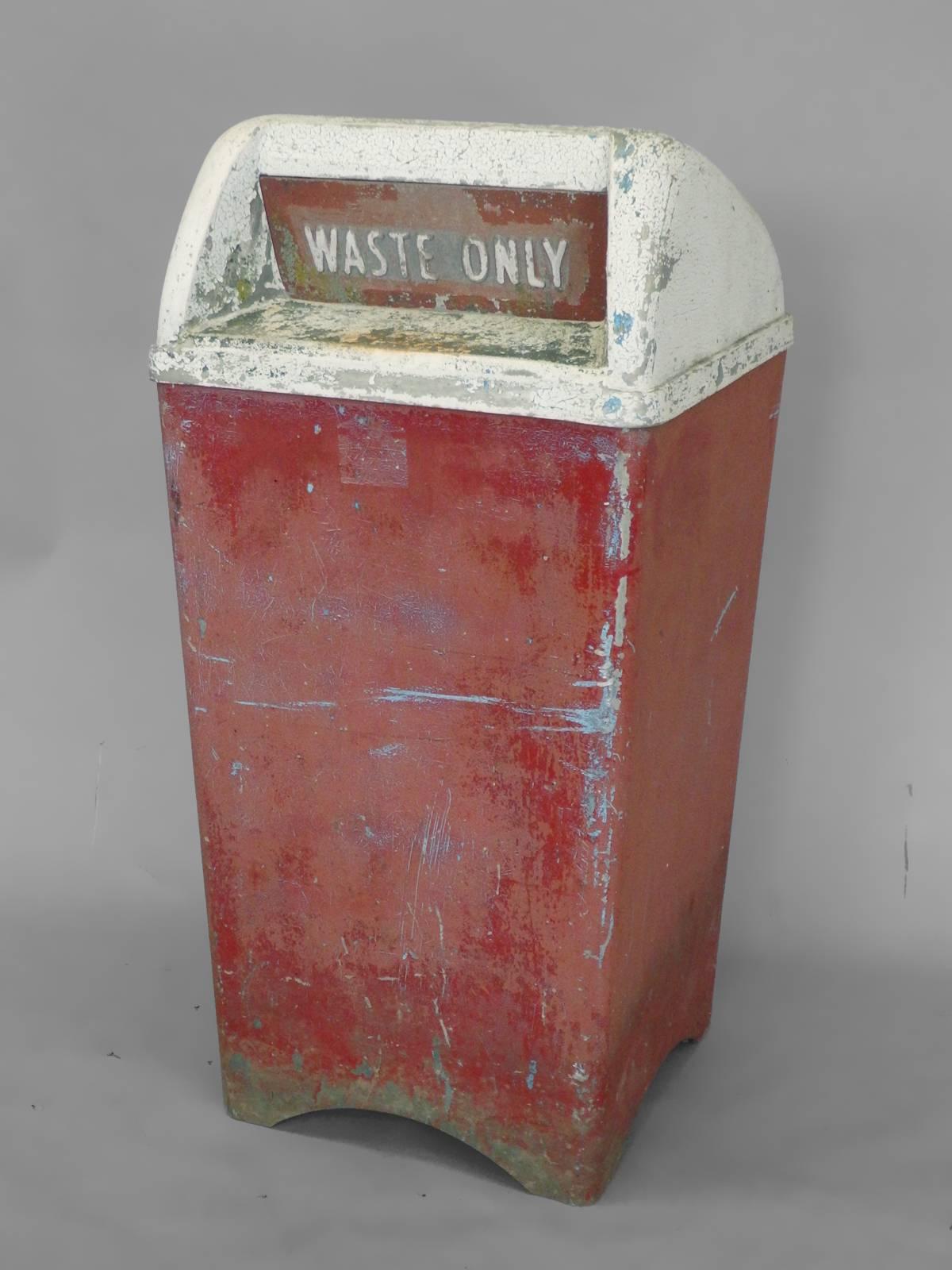 retro garbage bin