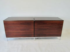 Cómoda doble de seis cajones «Rosewood» de Florence Knoll para Knoll, con base cromada