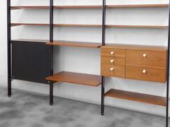 George Nelson Herman Miller Three Bay CSS Shelf Wall Unit