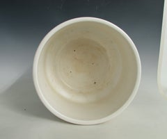 California modern Architectural Pottery style matte white planter pot