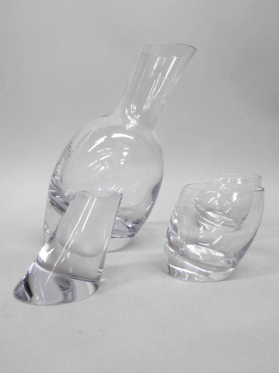 Nambe Whiskey Decanter with Glasses at 1stDibs