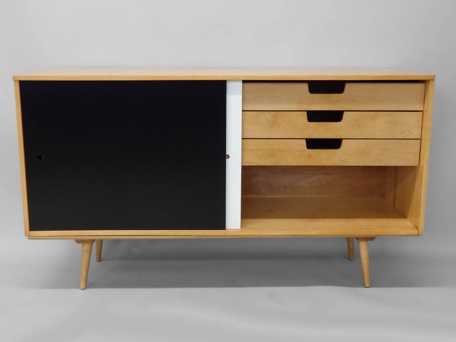 Mid-Century Modern Paul McCobb Planner Group Sliding Door Credenza