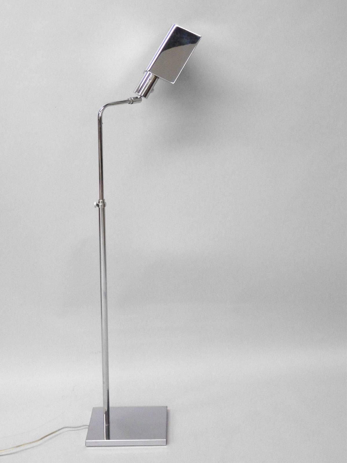 Mid-Century Modern Cedric Hartman Style Multi Adjustable Chrome Reading Lamp