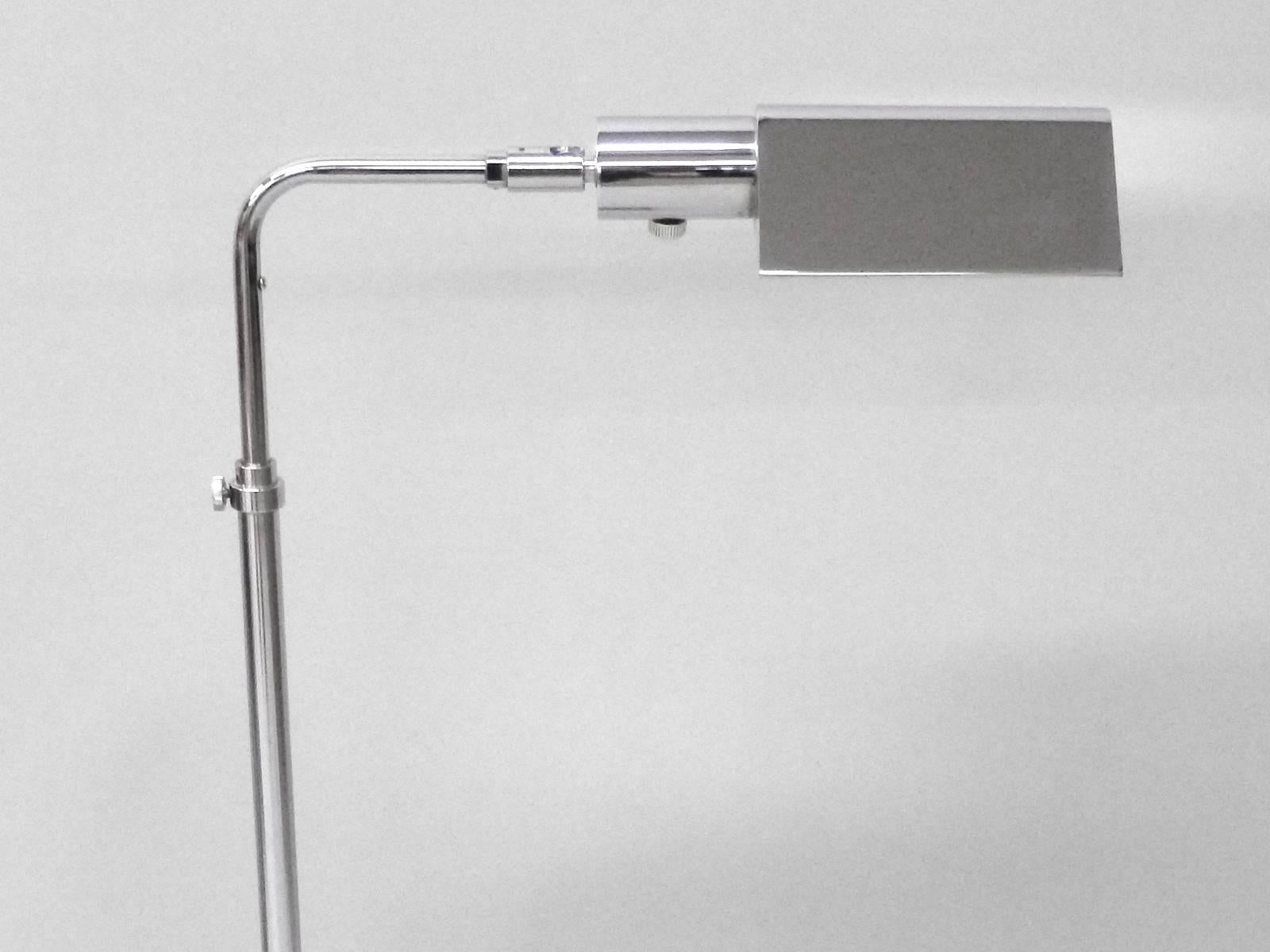 American Cedric Hartman Style Multi Adjustable Chrome Reading Lamp