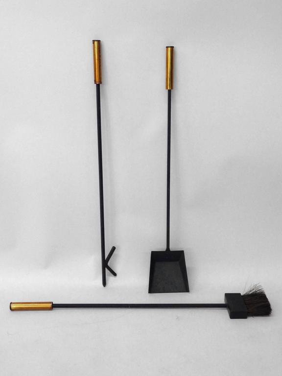 George Nelson Style Fireplace Tools and Screen For Sale at ...
