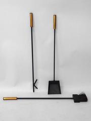George Nelson Style Fireplace Tools and Screen