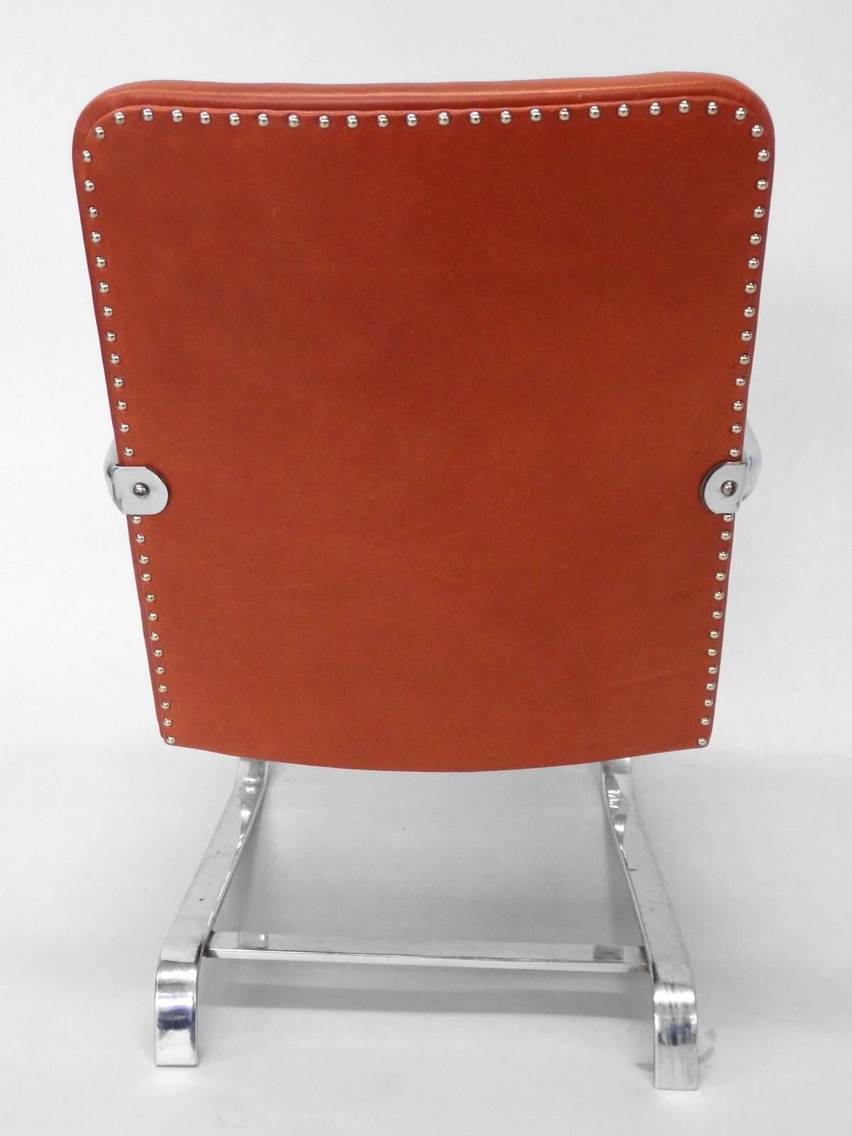 American Machine Age Salesman Sample or Childs Spring Chair For Sale