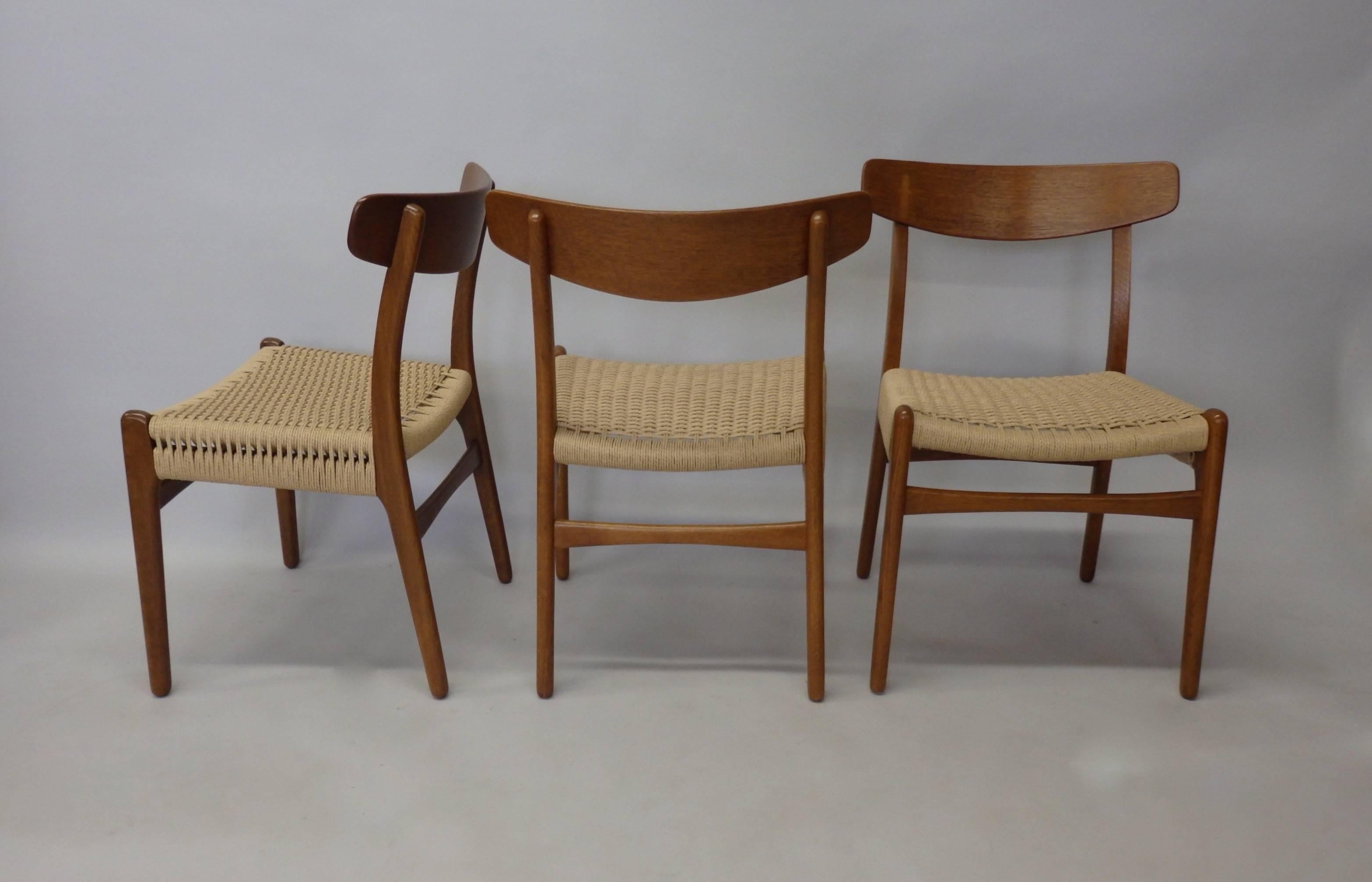 Mid-Century Modern The best set of Six Hans Wegner for Carl Hansen Restored Dining Chairs