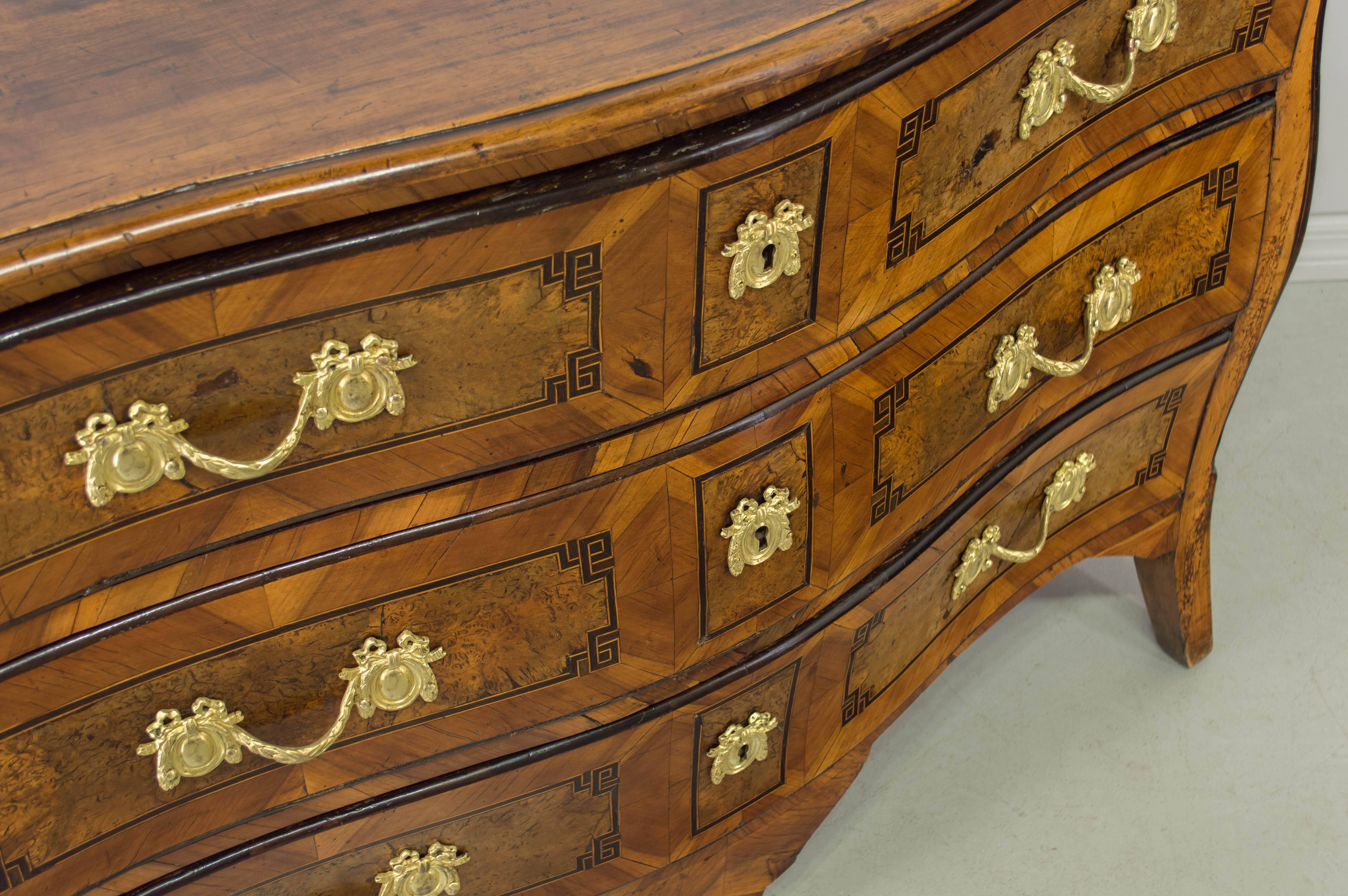 18th Century Louis XV Serpentine Commode or Chest of Drawers 1