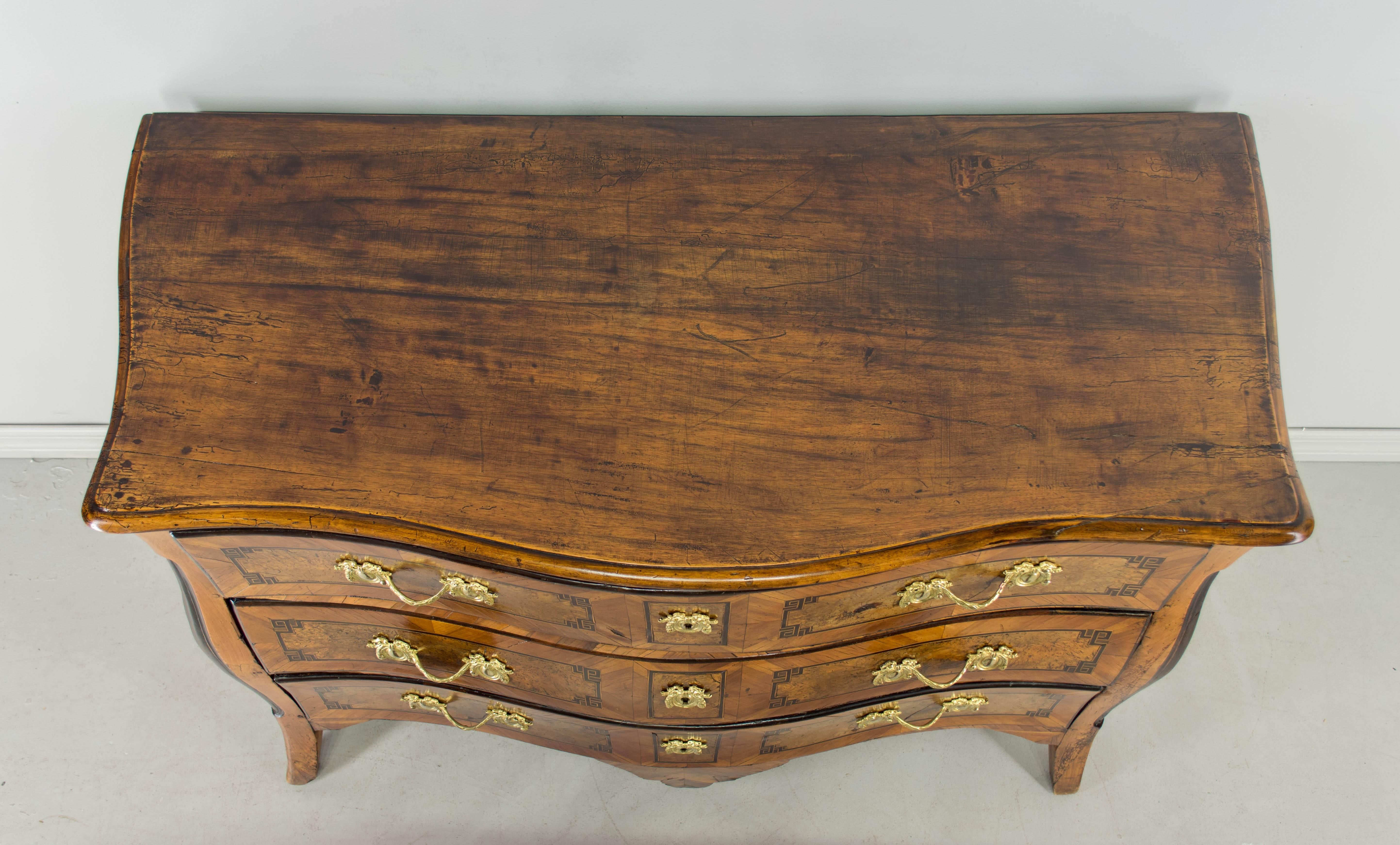 18th Century Louis XV Serpentine Commode or Chest of Drawers 4