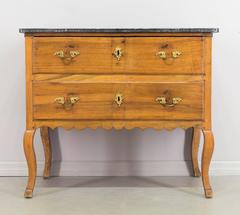 19th Century Louis XV Style Serpentine Front Commode