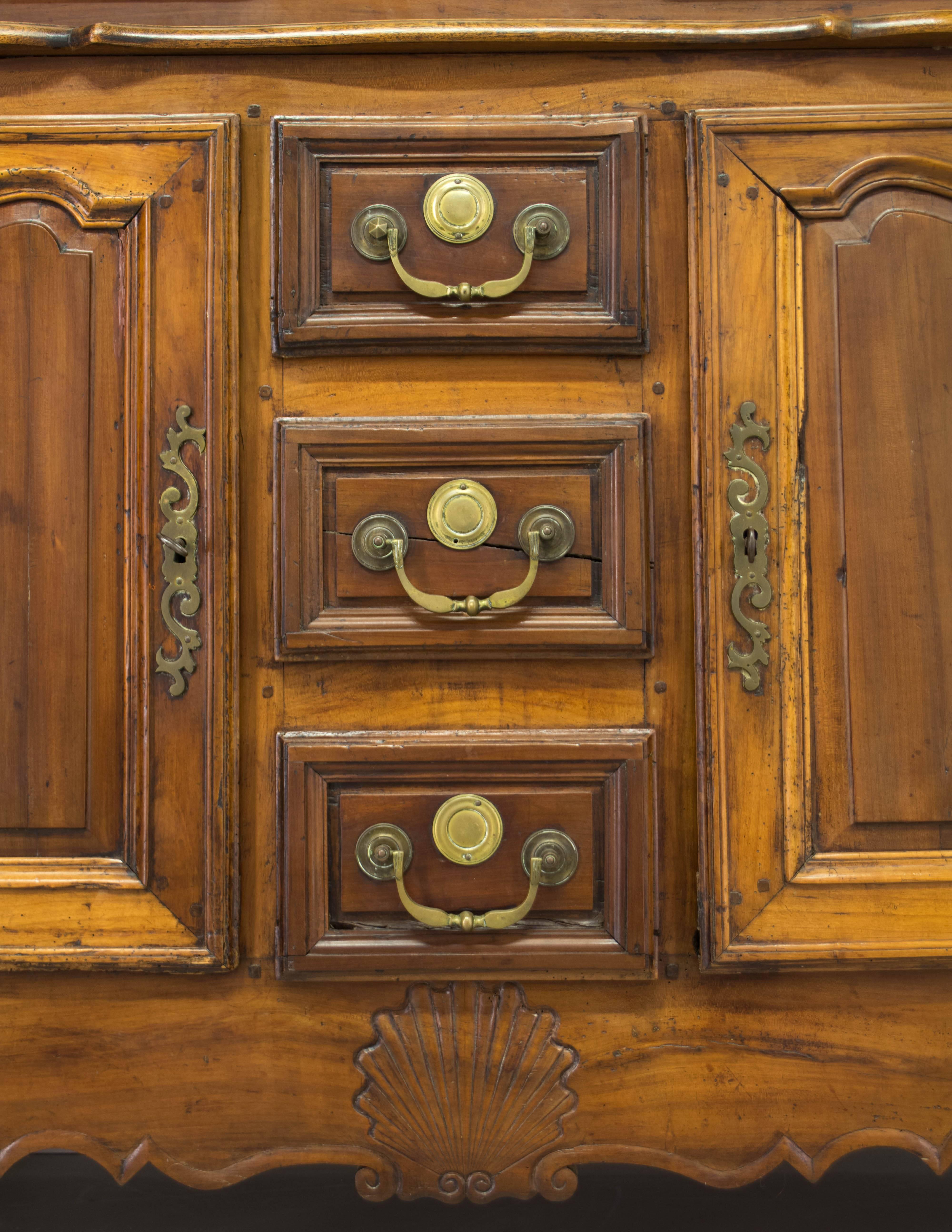 French Louis XV Buffet à Deux Corps or Cupboard 2