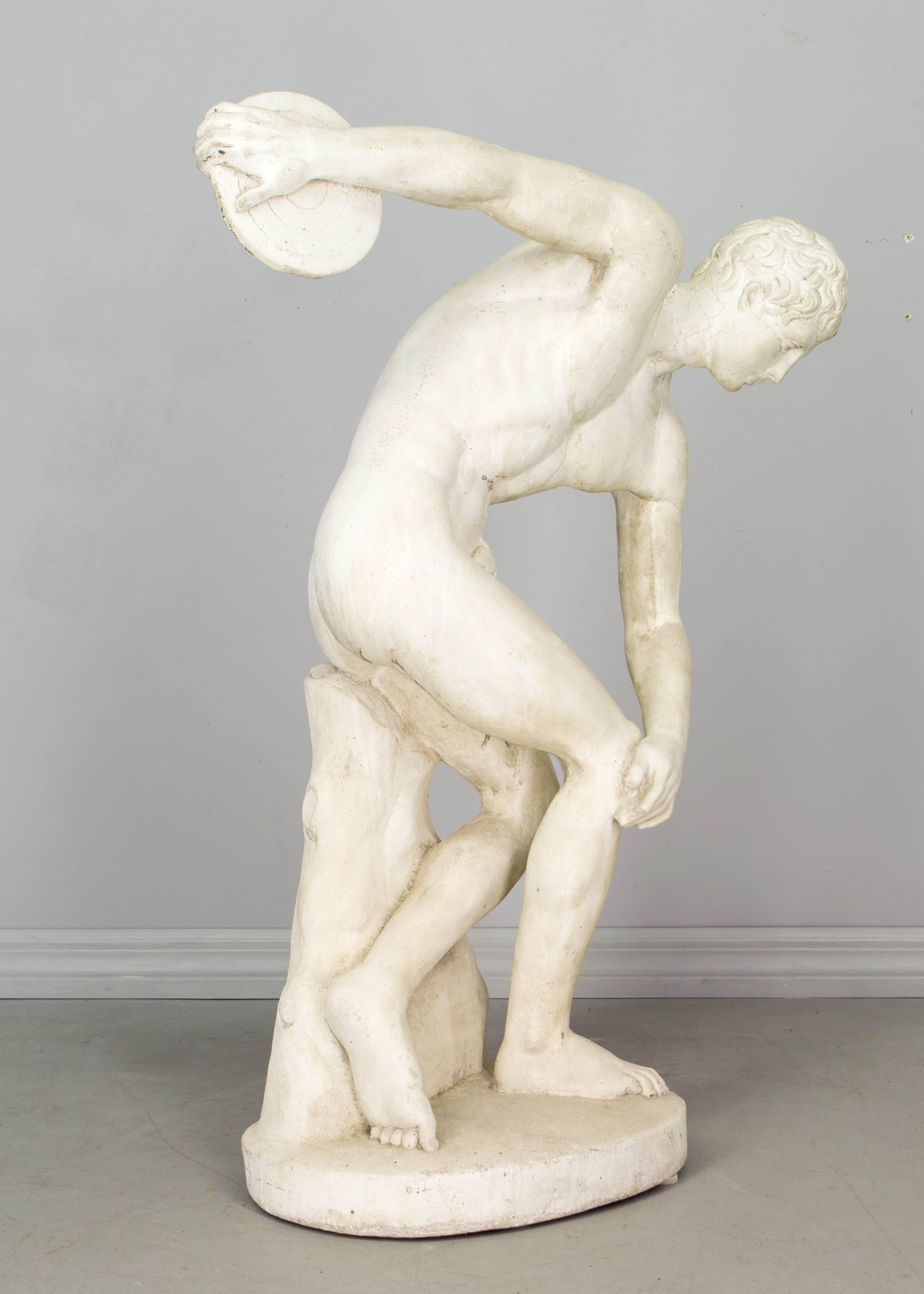French Cast Stone Discus Thrower 2