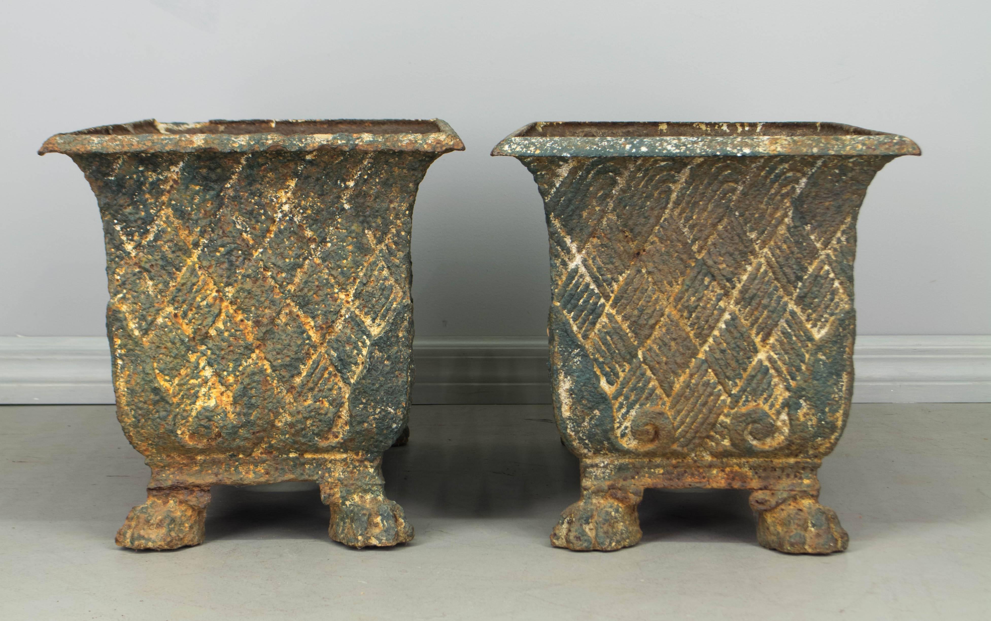 Pair of 19th Century French Cast Iron Planters 2