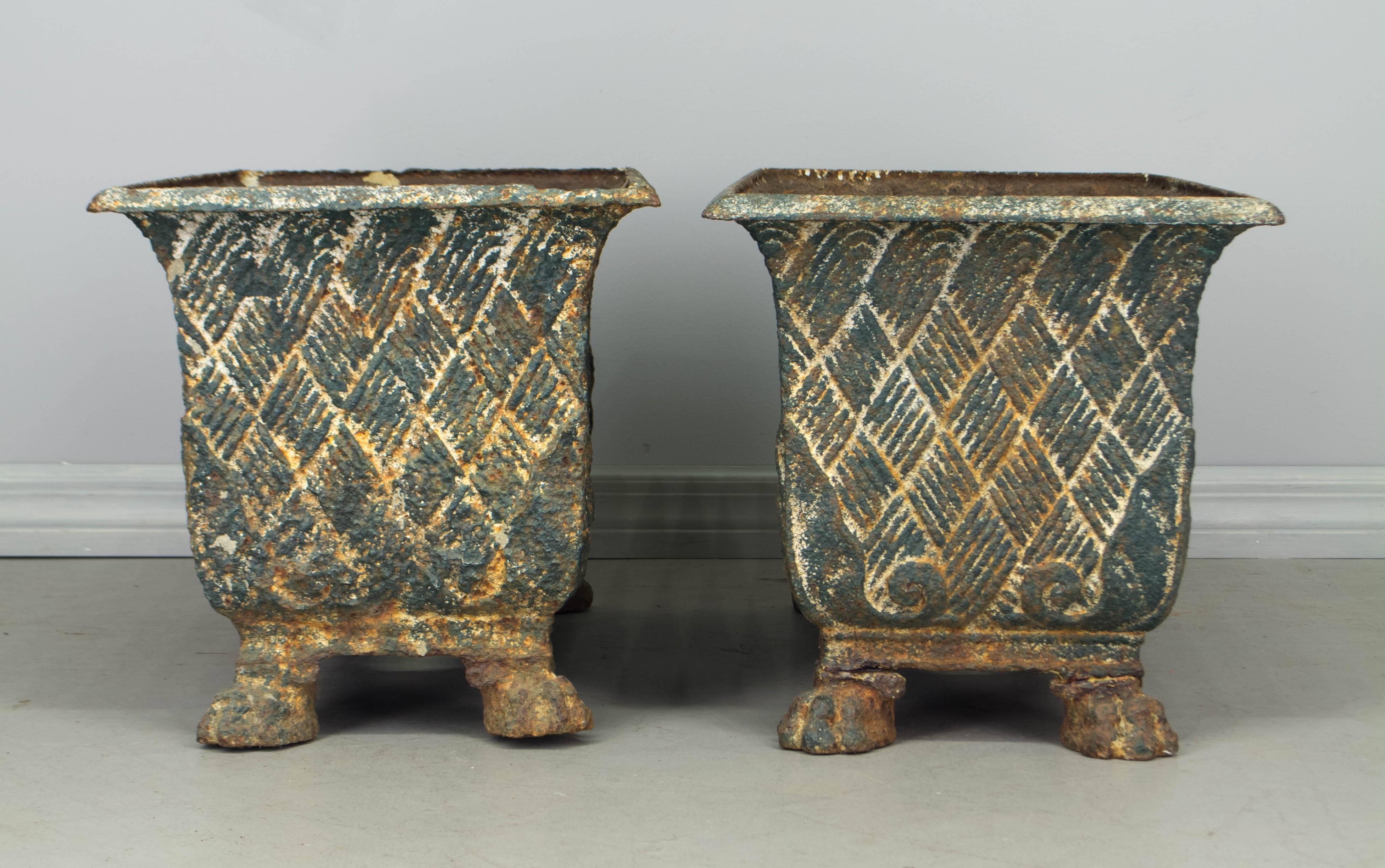 Pair of 19th Century French Cast Iron Planters 3