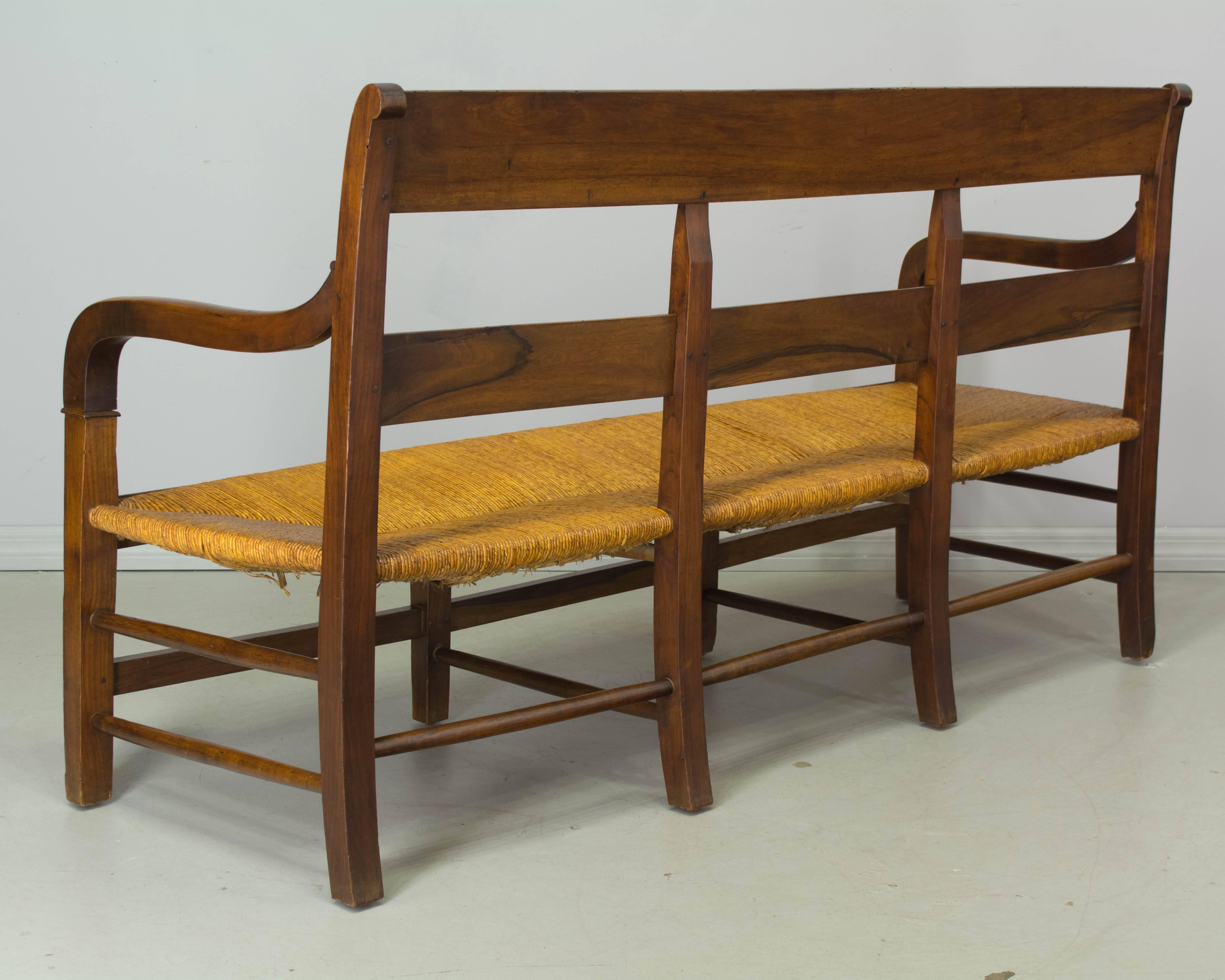 19th Century Country French Banquette or Settee 2