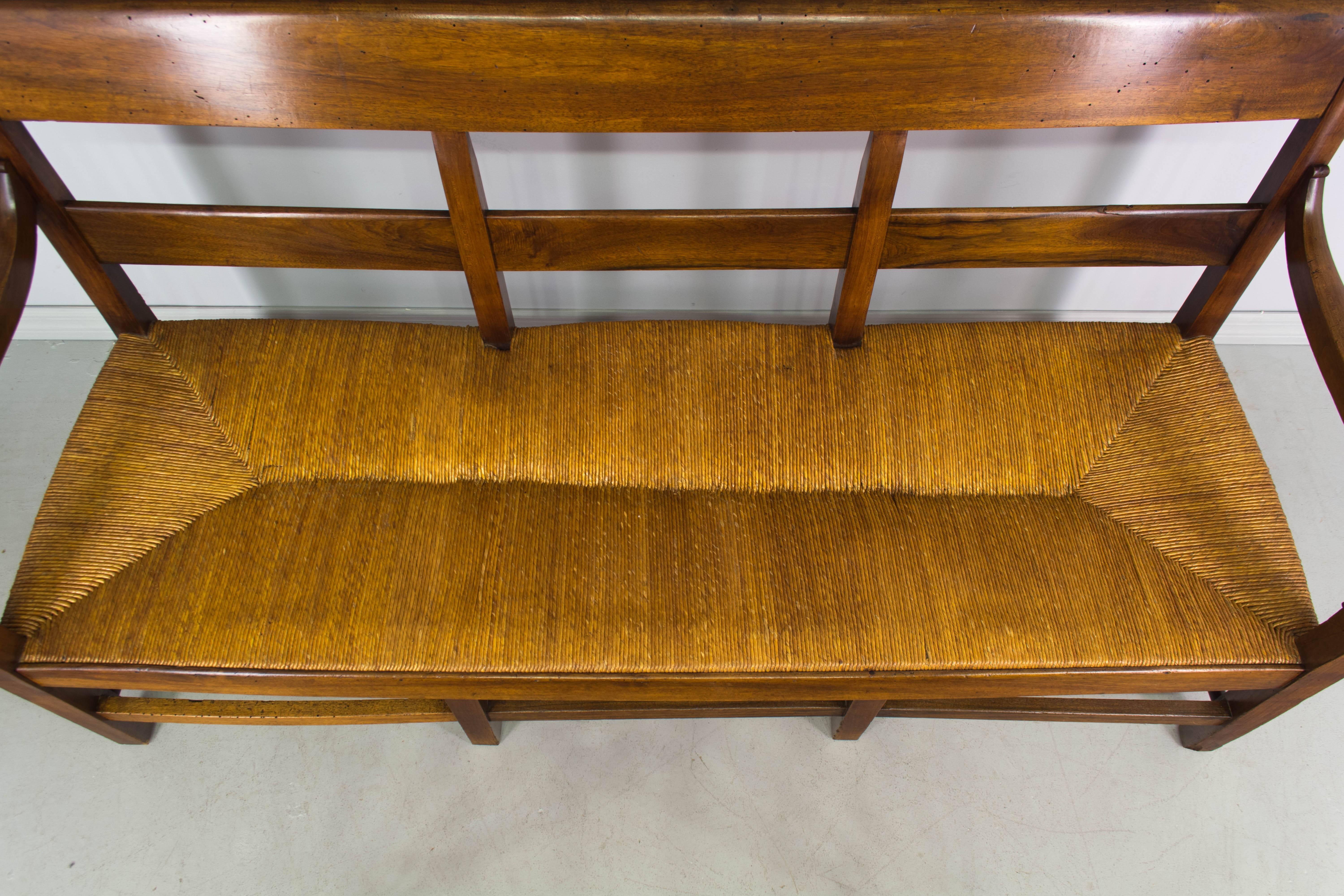 19th Century Country French Banquette or Settee 7