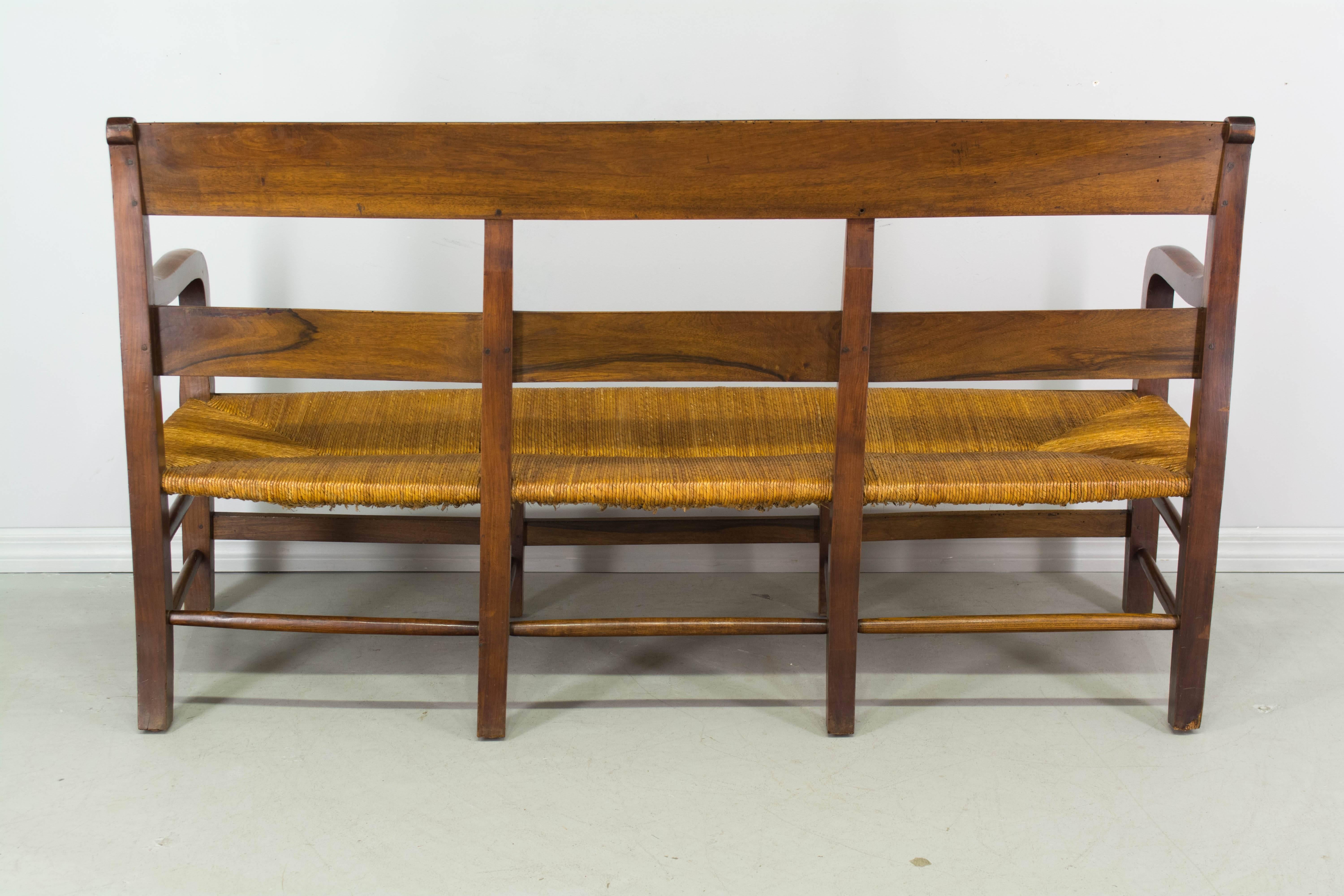 19th Century Country French Banquette or Settee 5