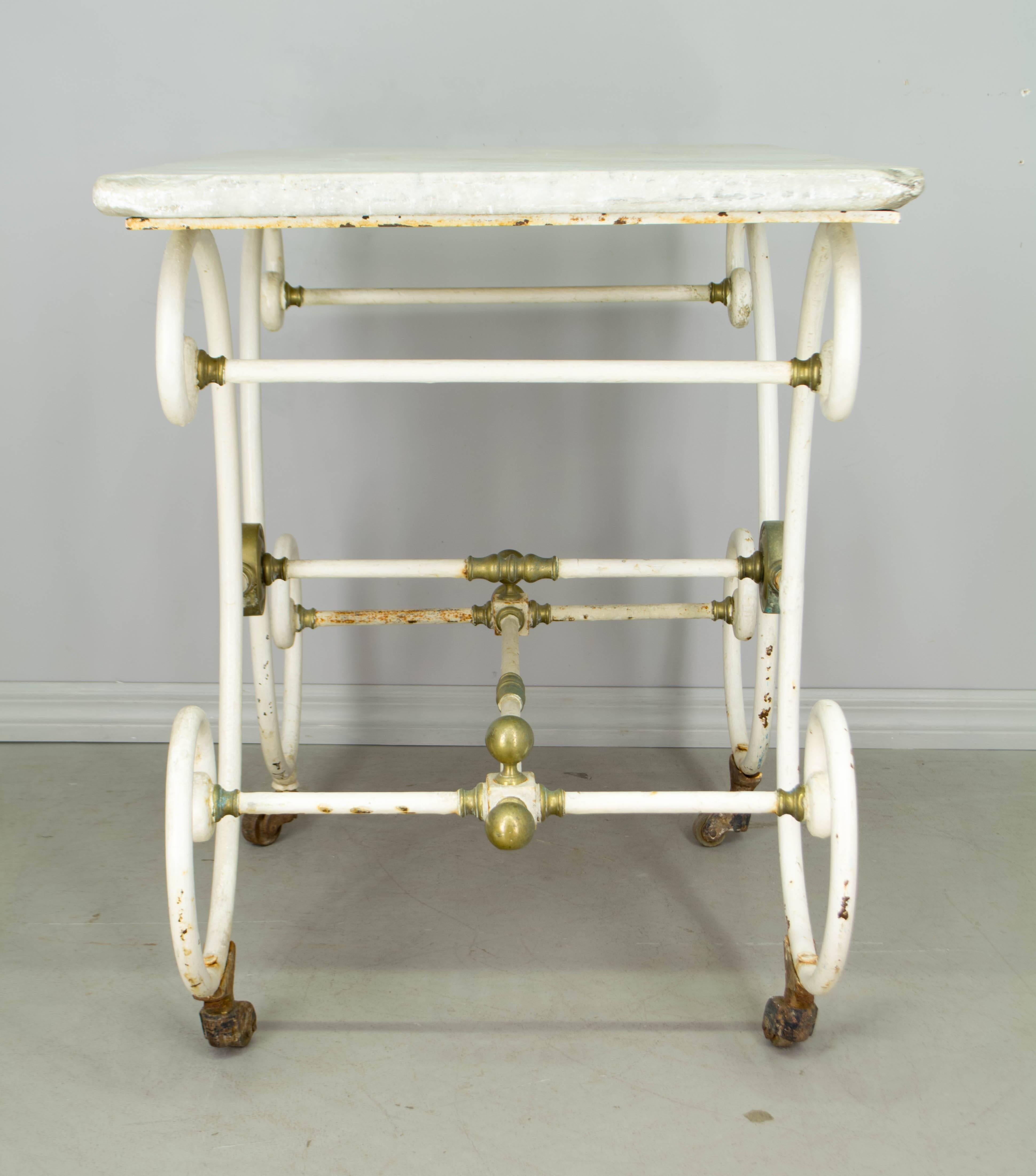19th Century French Iron Baker's Table 2
