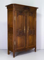 19th Century Louis XV Normandy Bridal Armoire