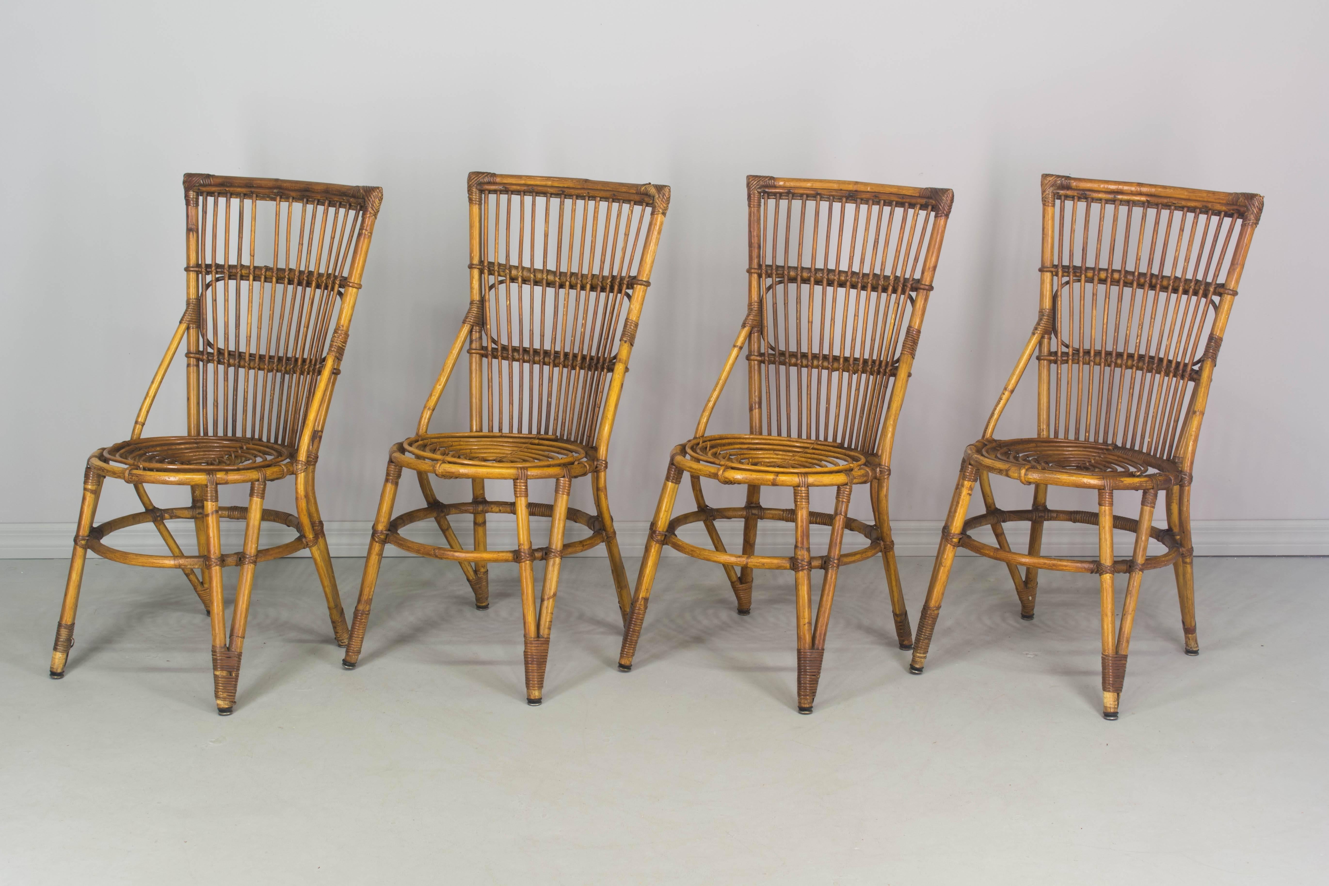 French Rattan Dining Set 3