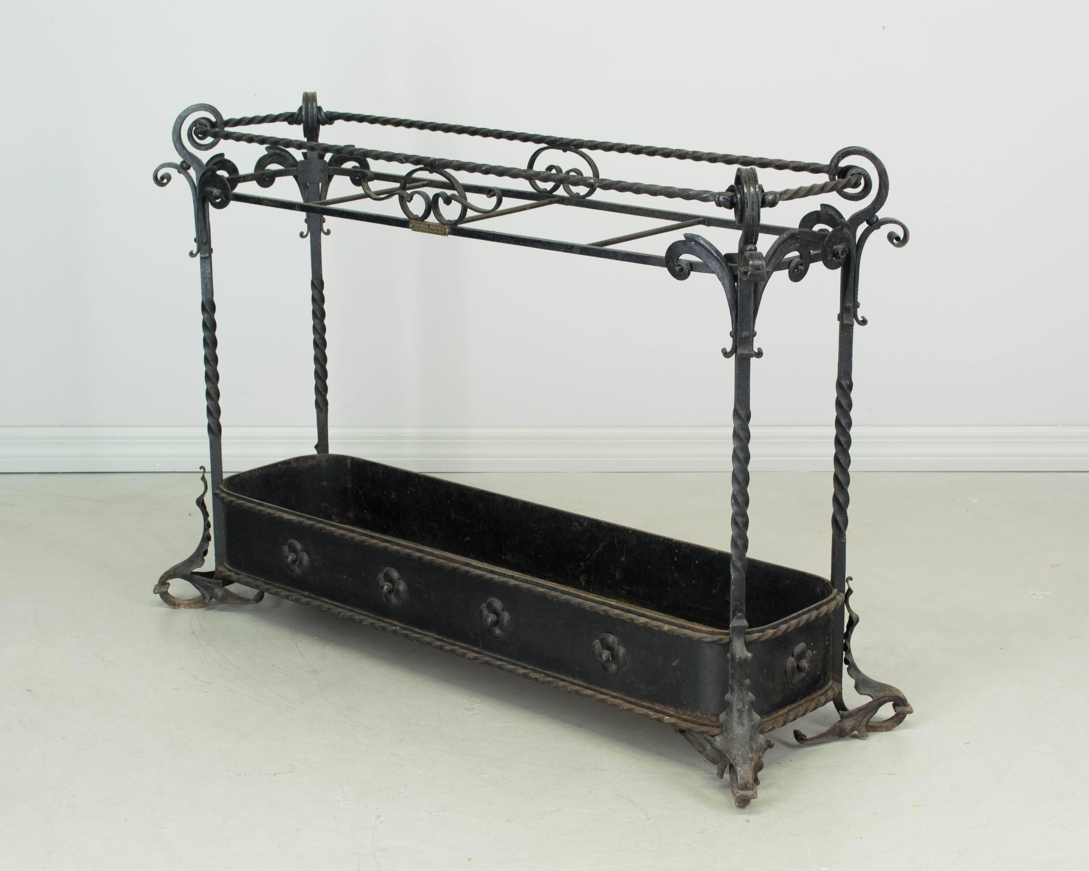 Arts and Crafts Wrought Iron Umbrella Stand
