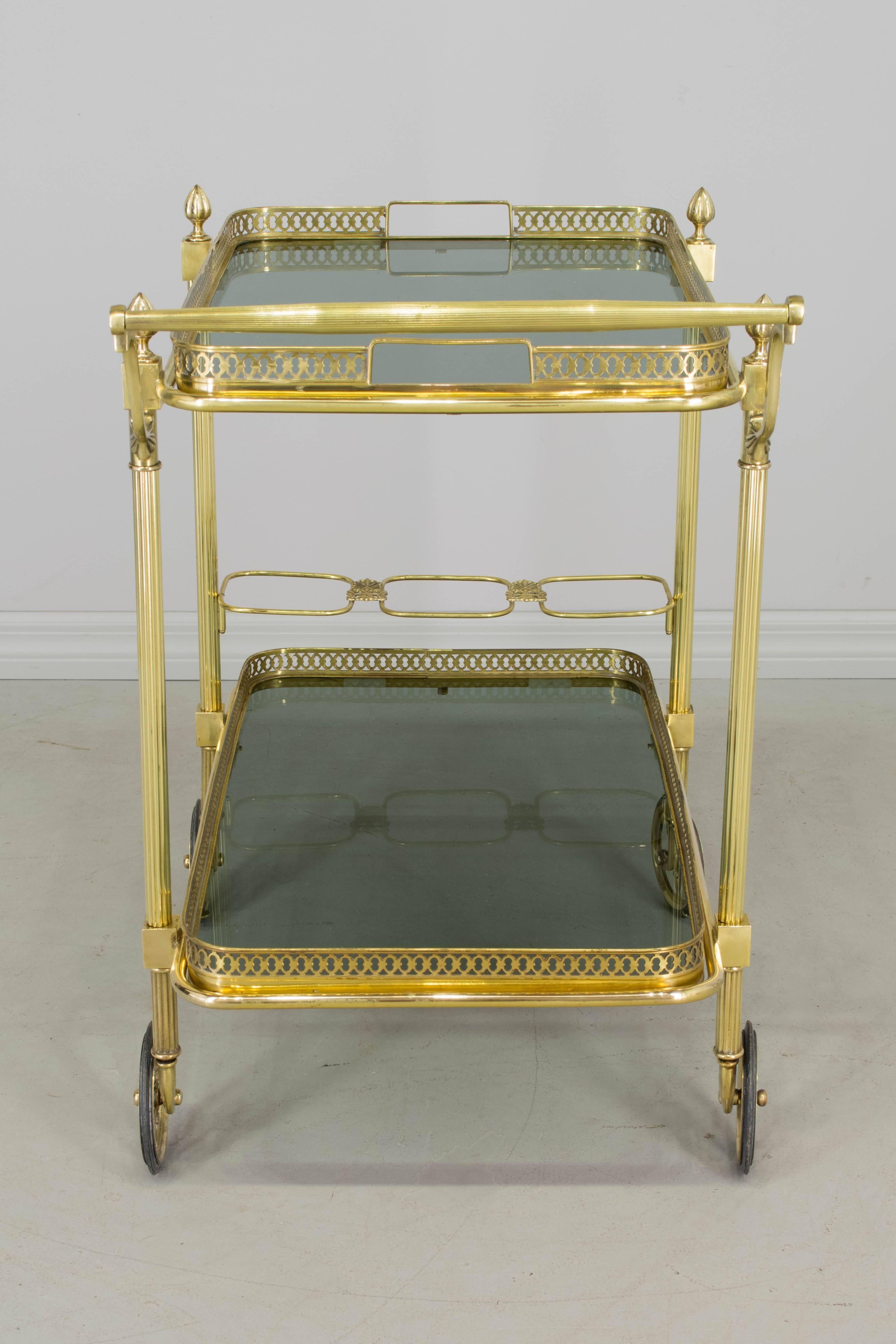French Brass Bar Cart 1