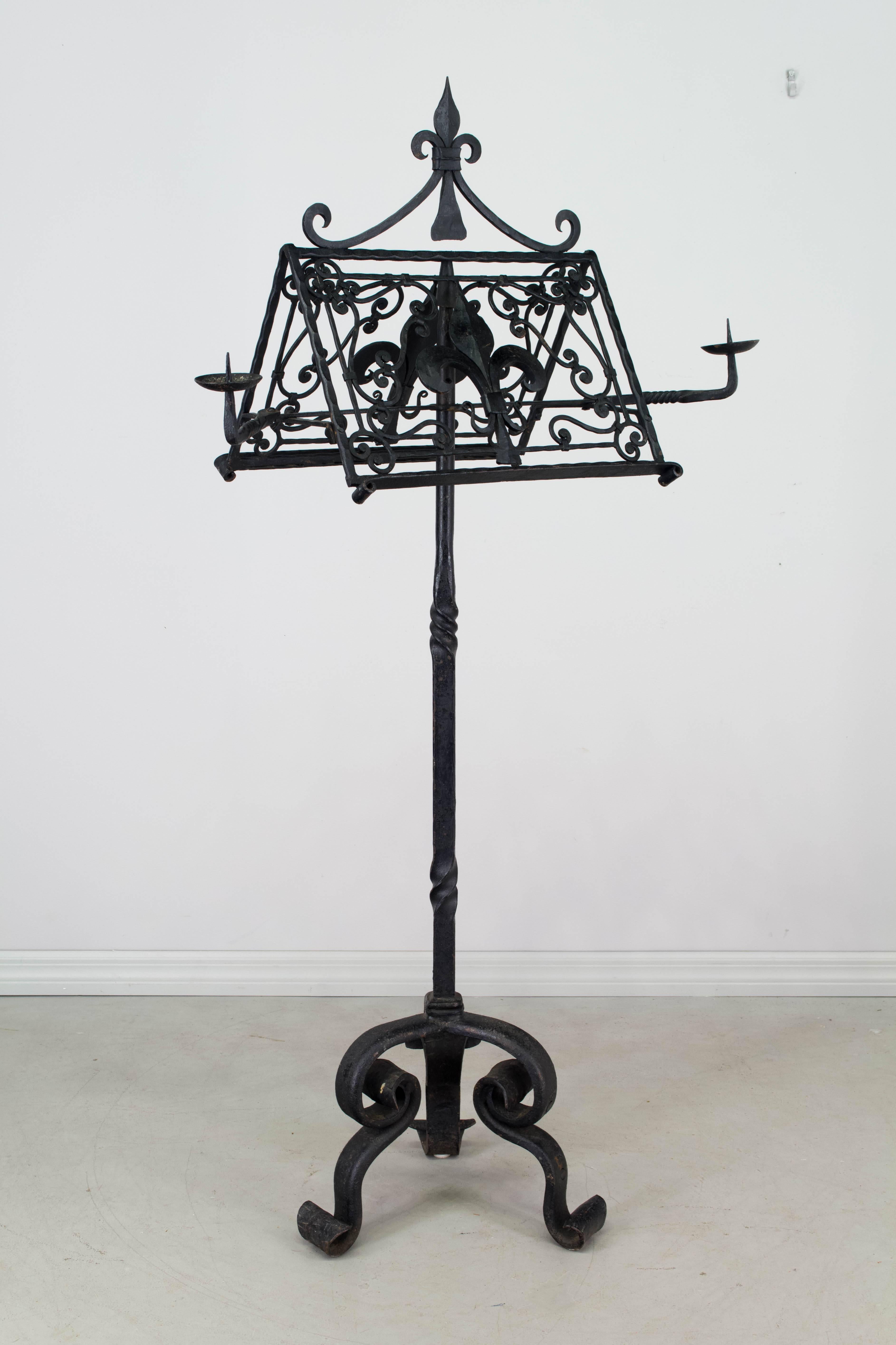 French Wrought Iron Lectern In Good Condition In Winter Park, FL