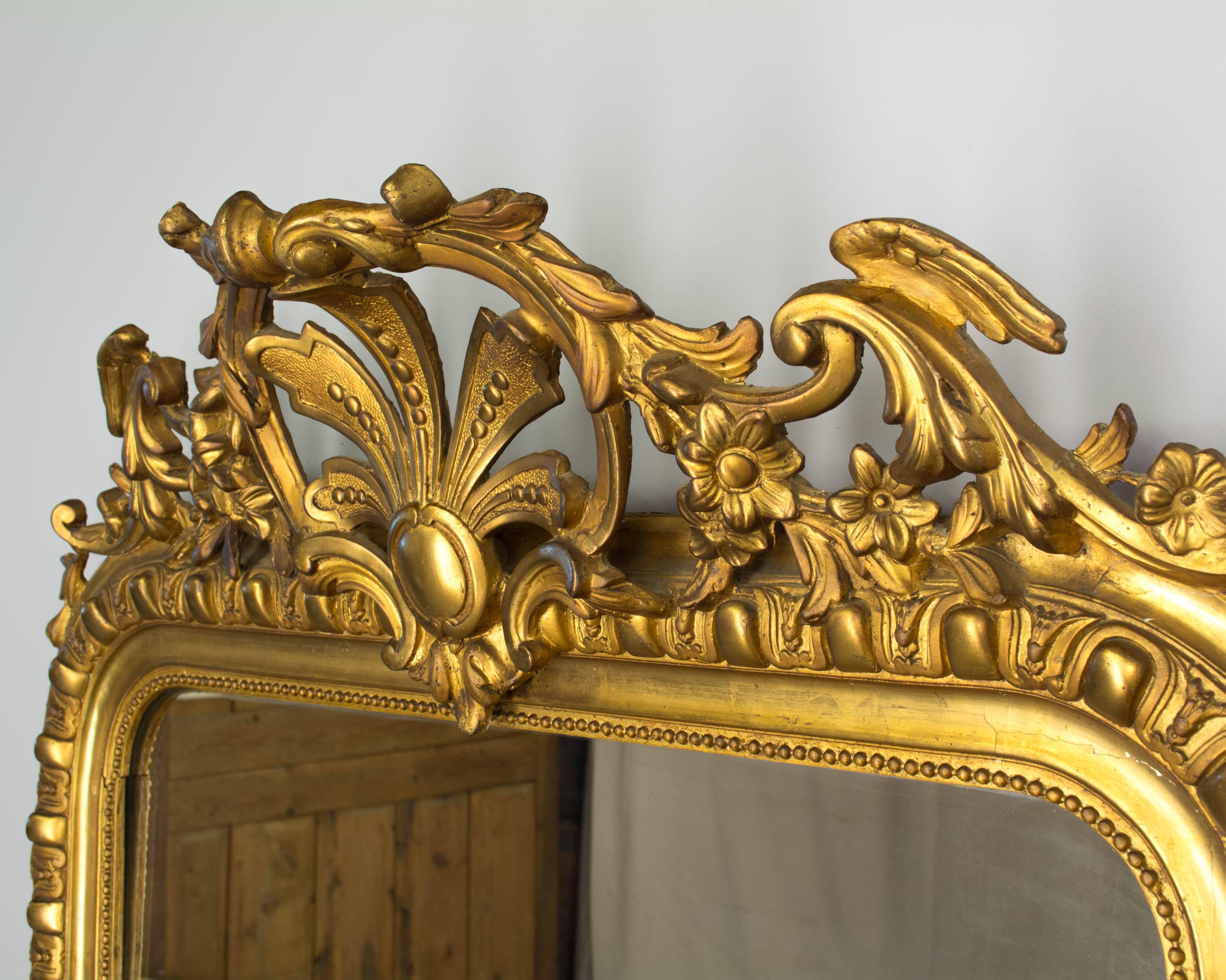 French 19th Century Louis-Philippe Gilded Mirror