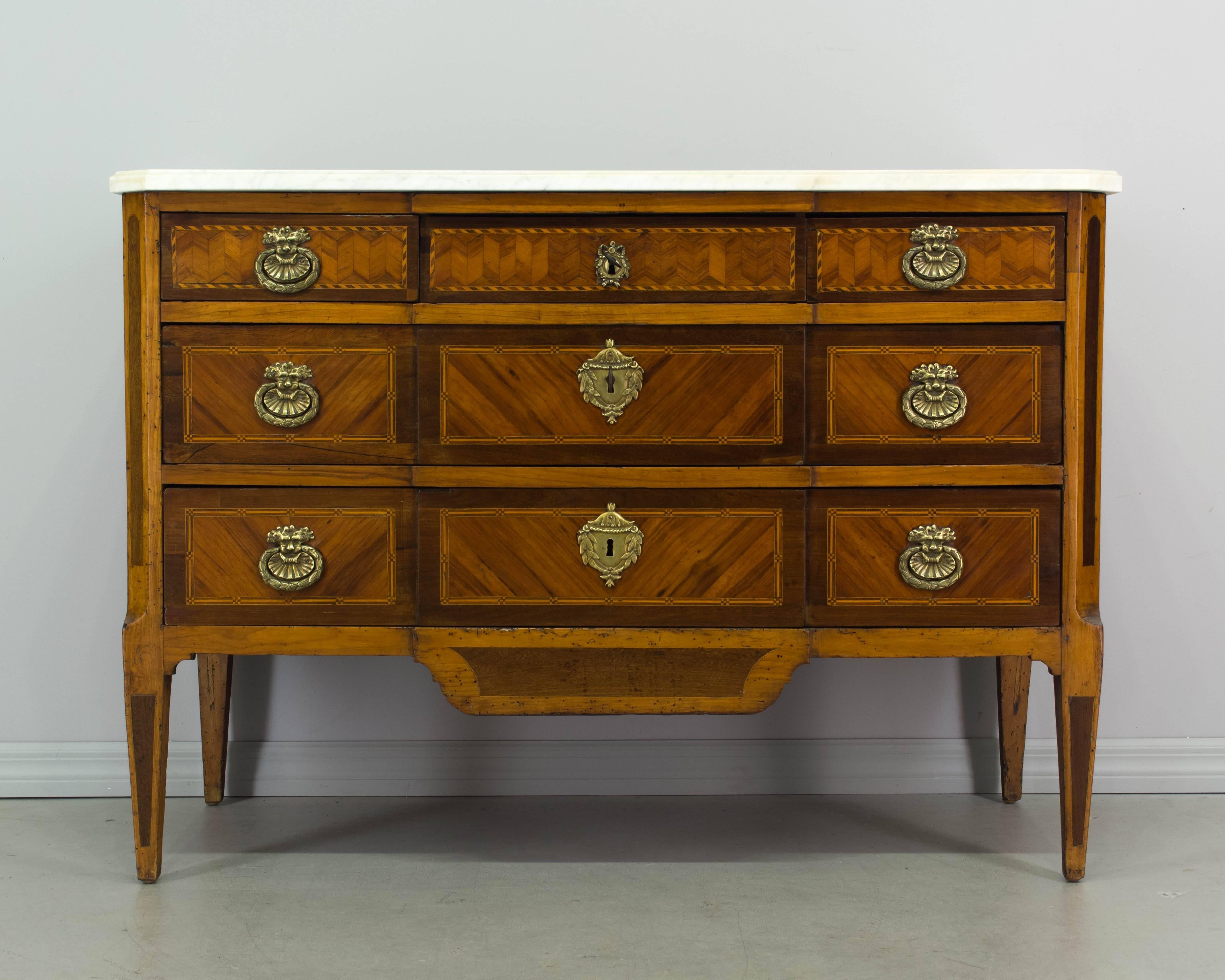 French 18th Century Louis XVI Marquetry Commode