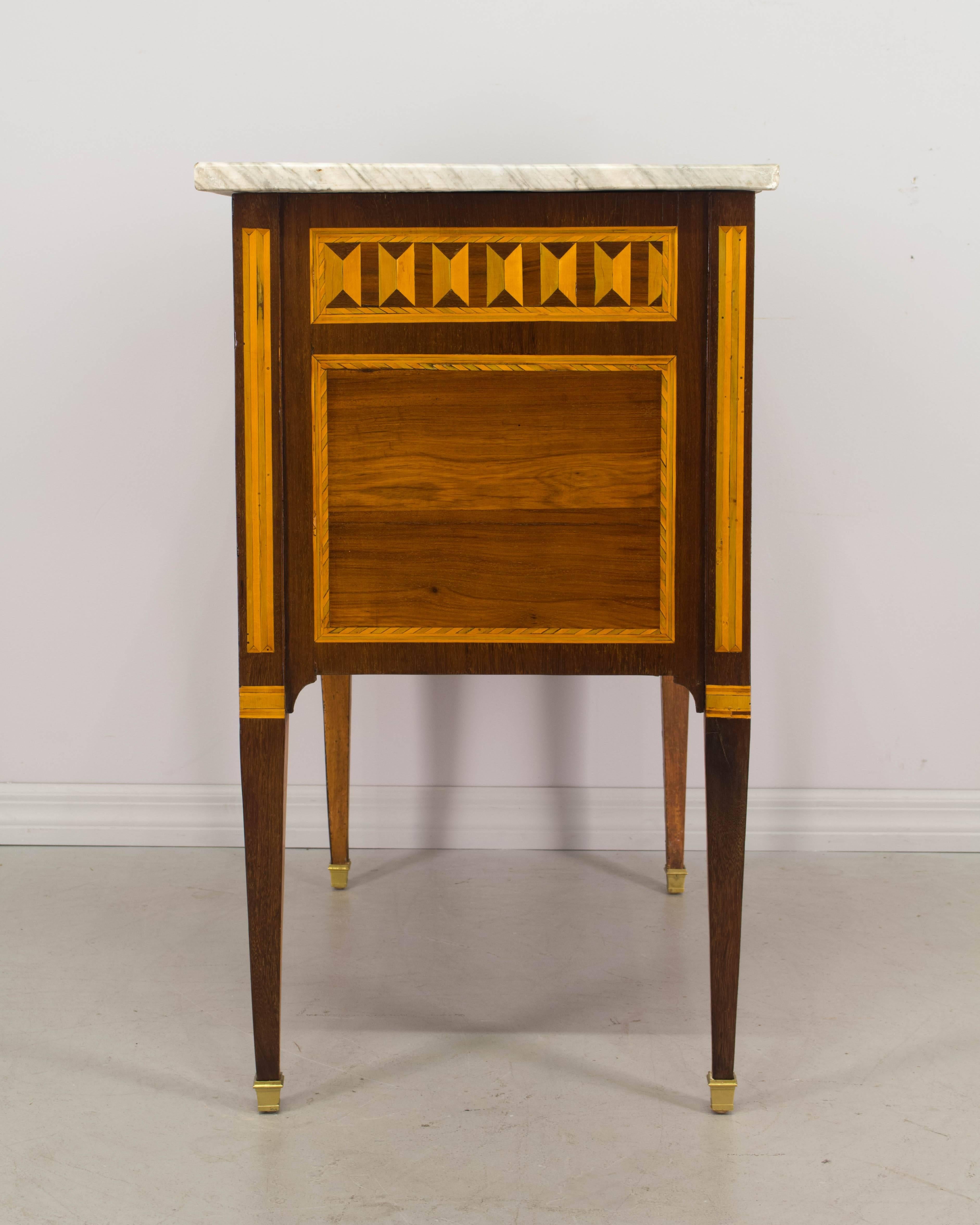 18th Century Louis XVI Marquetry Commode In Excellent Condition In Winter Park, FL