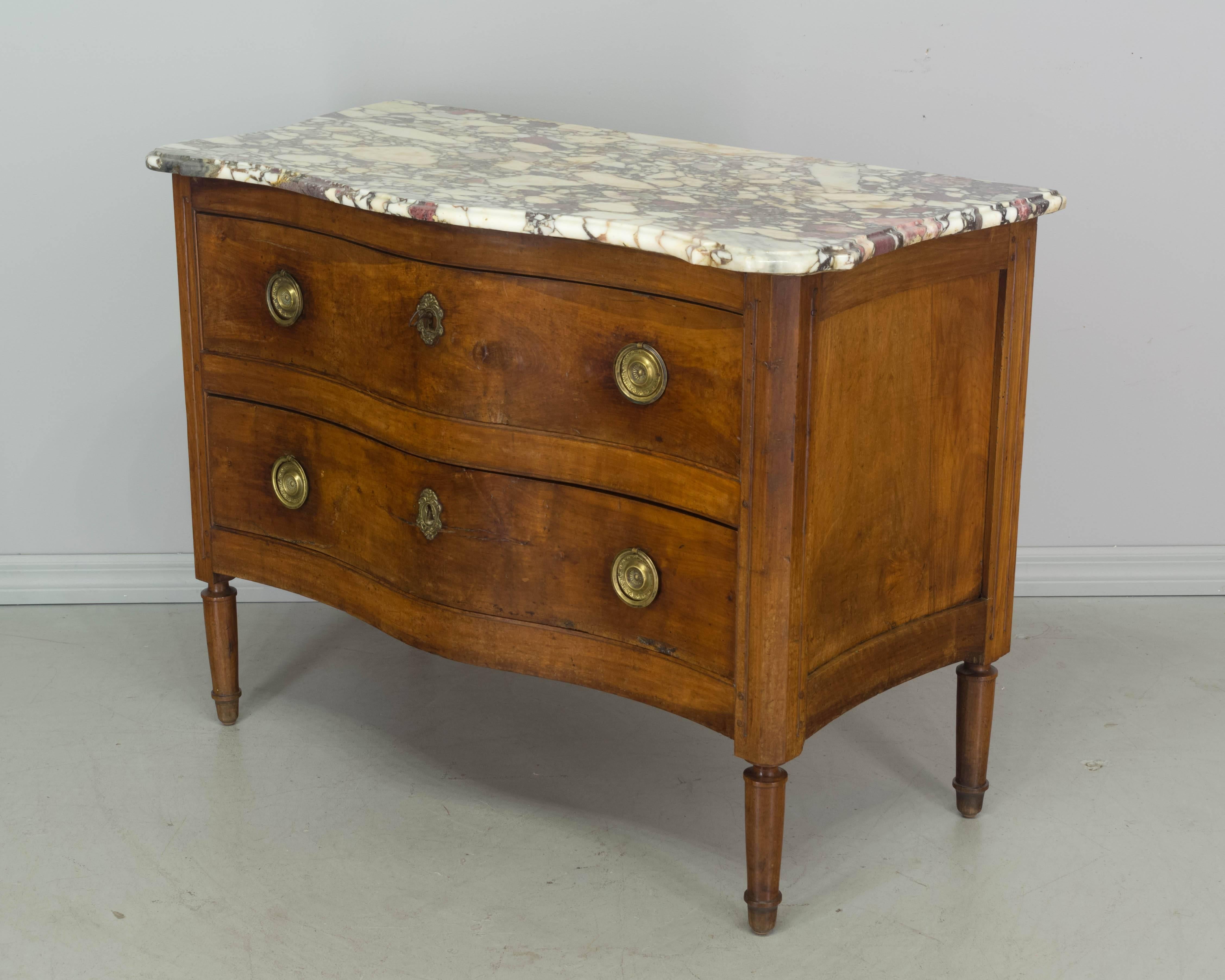 French 18th Century Louis XV Serpentine Commode