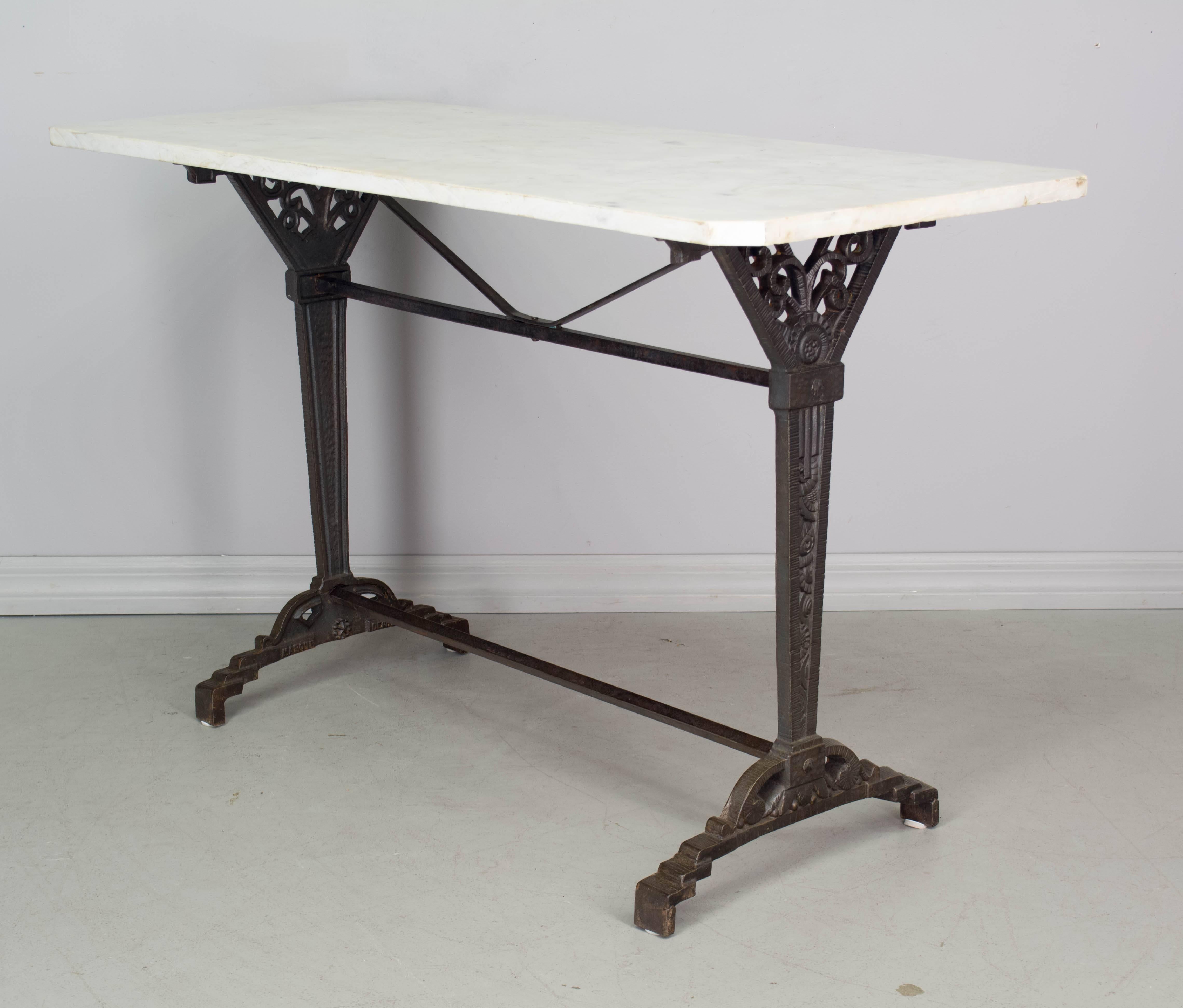 French Art Deco Bistro Table In Excellent Condition In Winter Park, FL