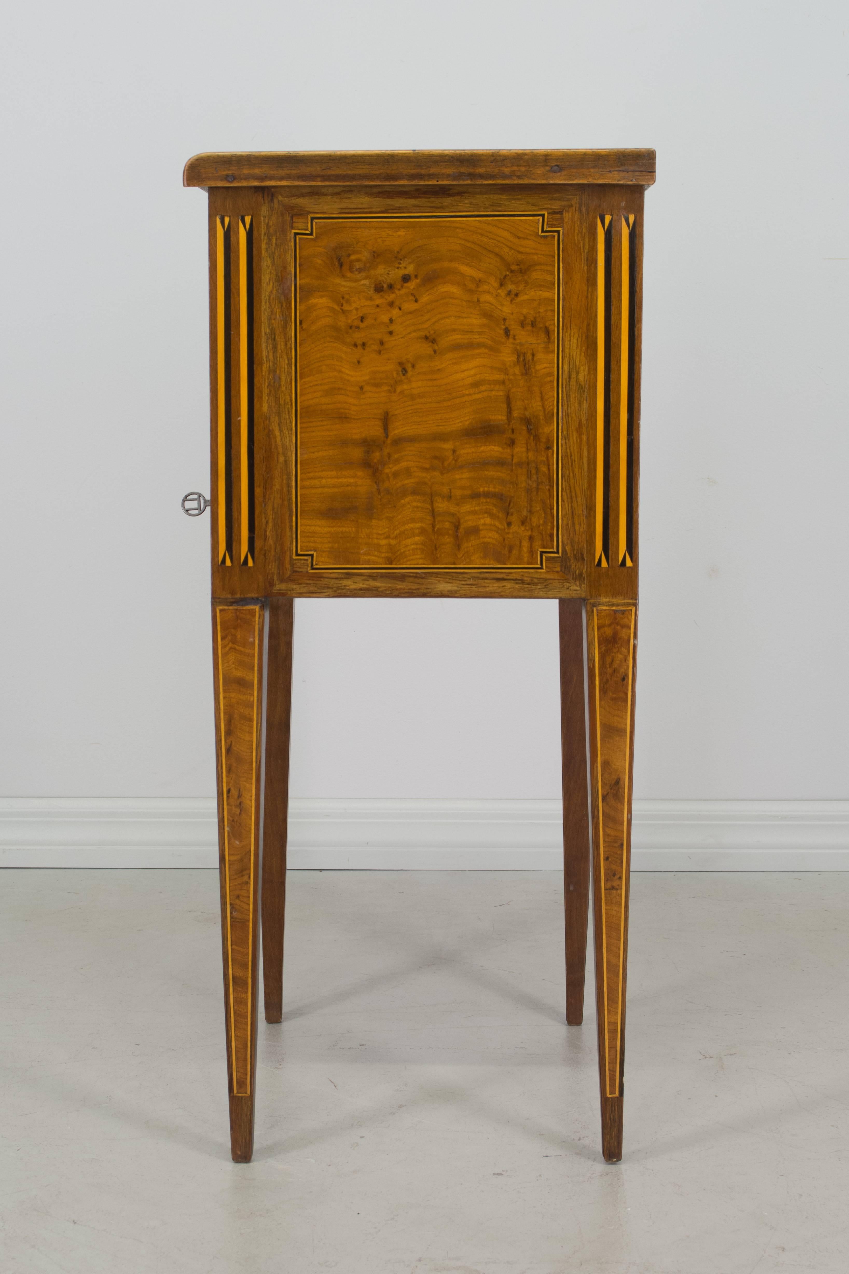 Louis XVI Style Marquetry Side Table 1