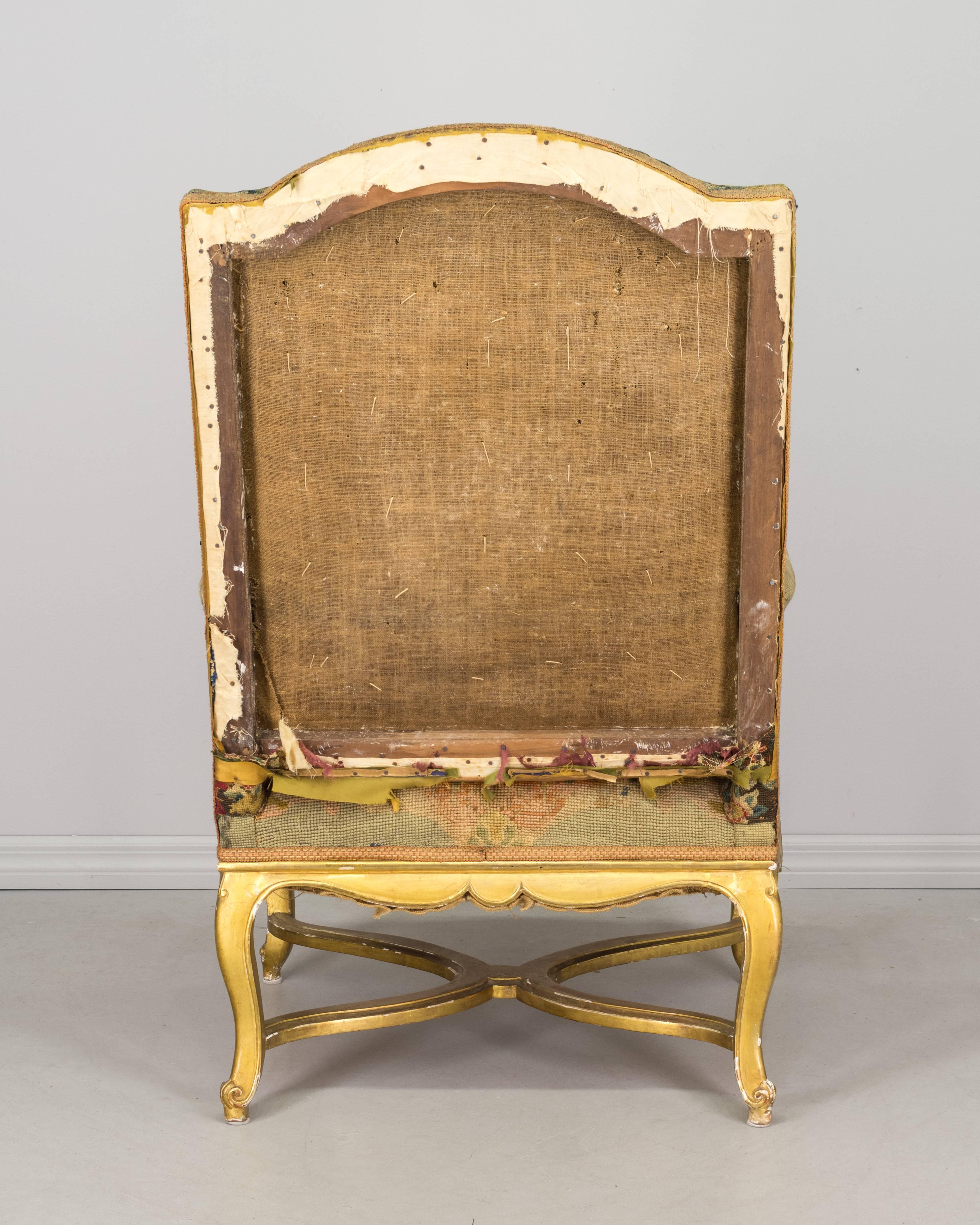 19th Century French Gilded Fauteuil or Armchair 4