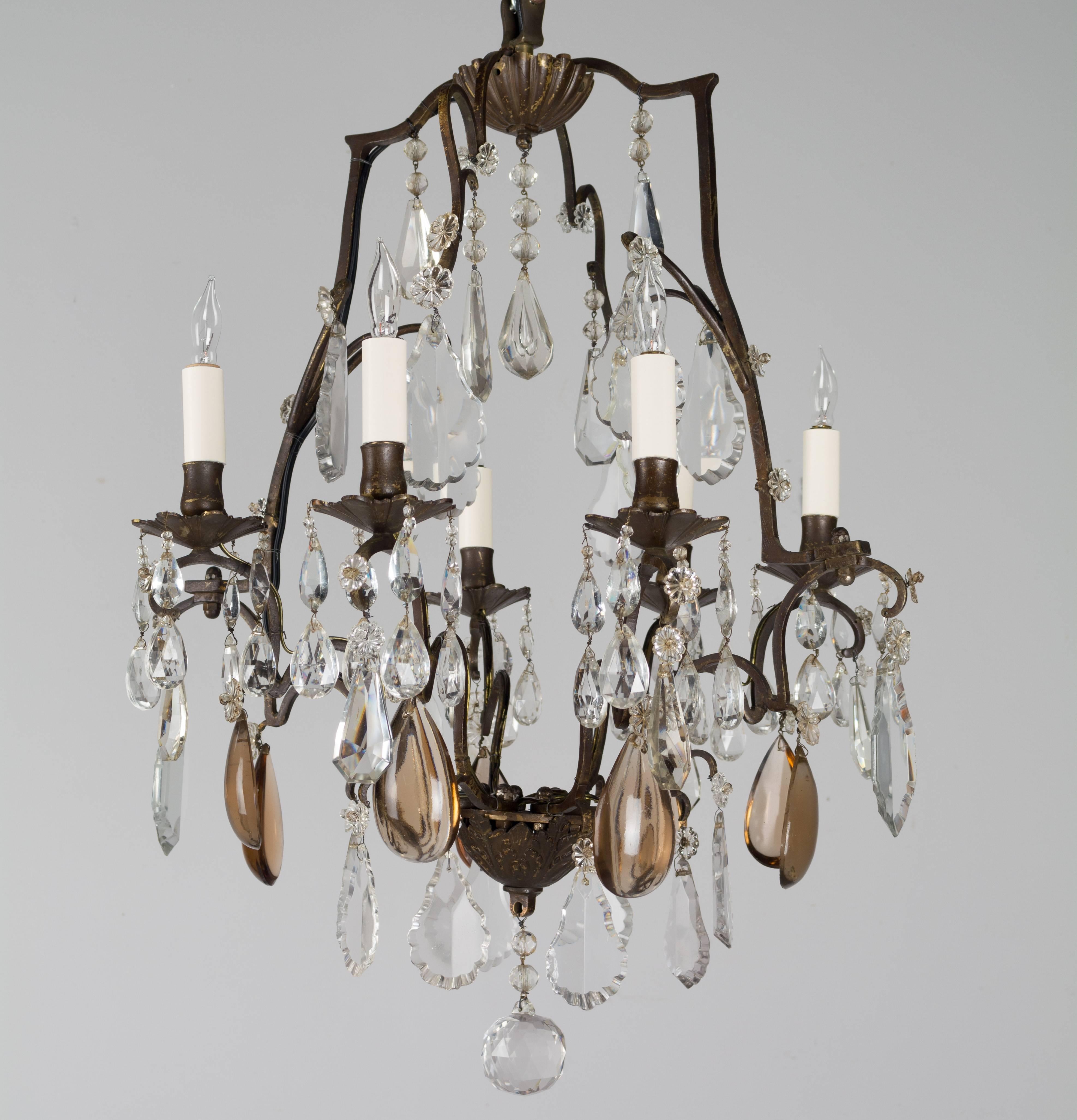 19th Century French Crystal Chandelier In Good Condition In Winter Park, FL