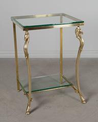Pair of Maison Jansen Brass Side Tables