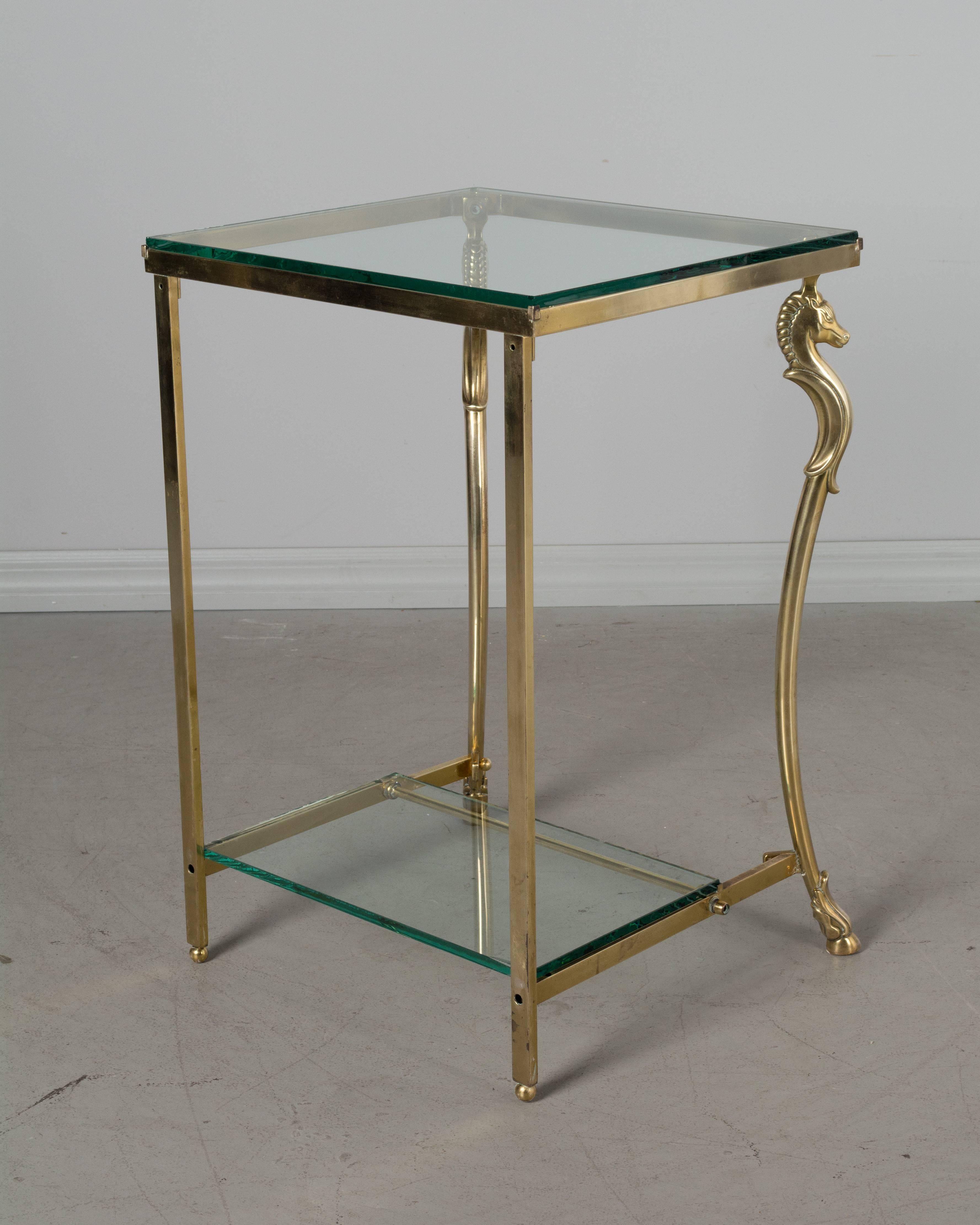 Pair of Maison Jansen Brass Side Tables 1