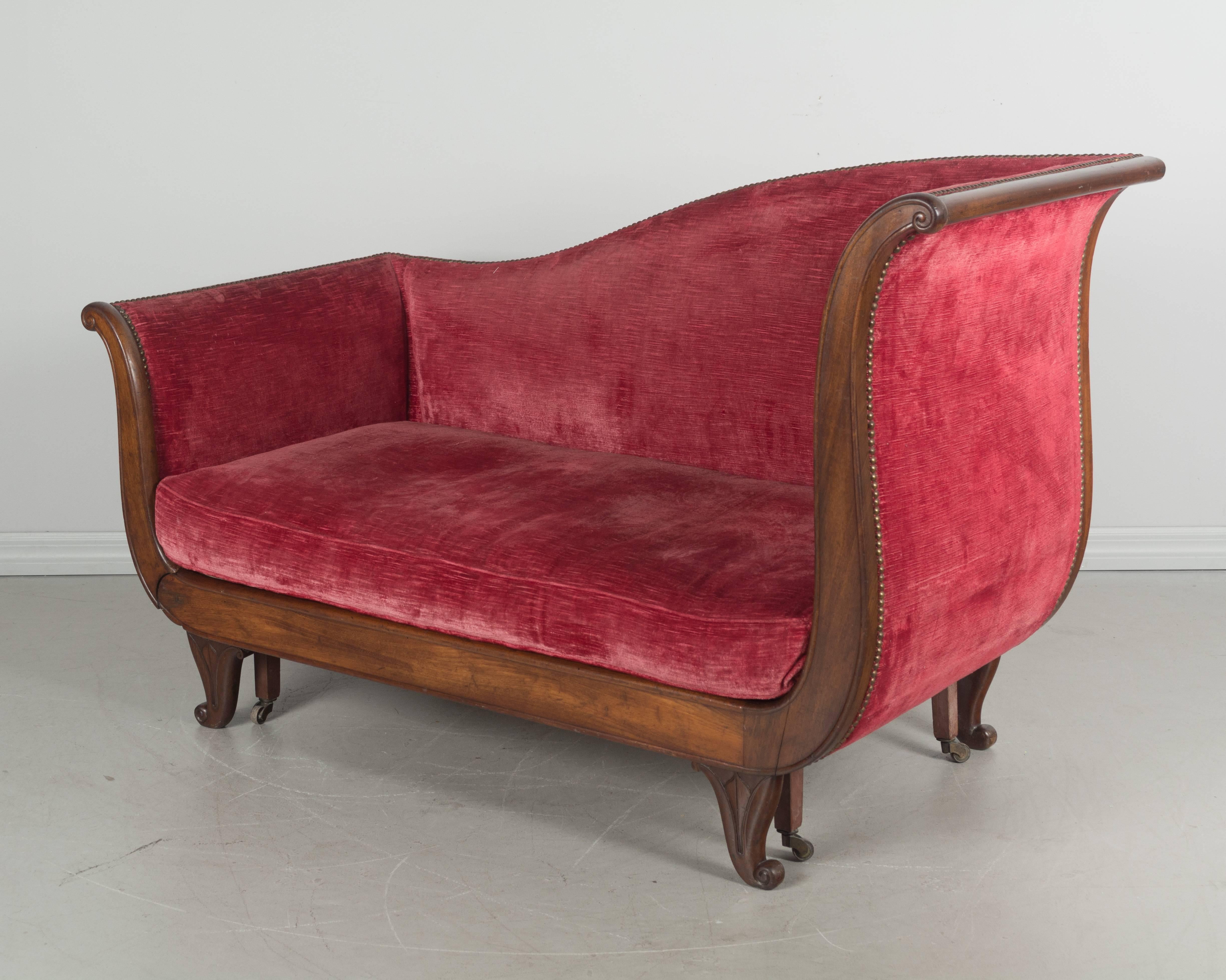 19th Century French Empire Style Settee 1