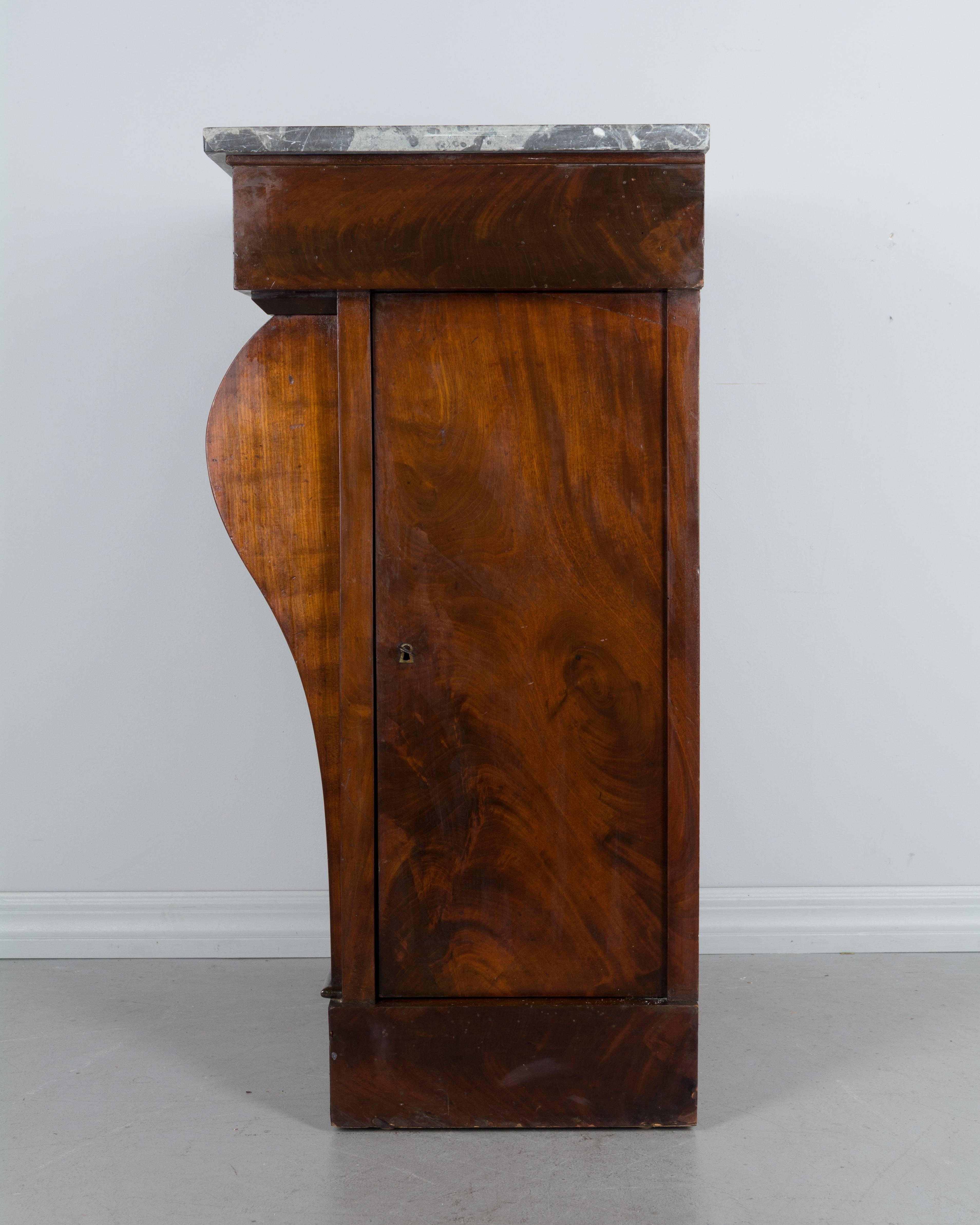 19th Century French Empire Marble Top Cabinet 3