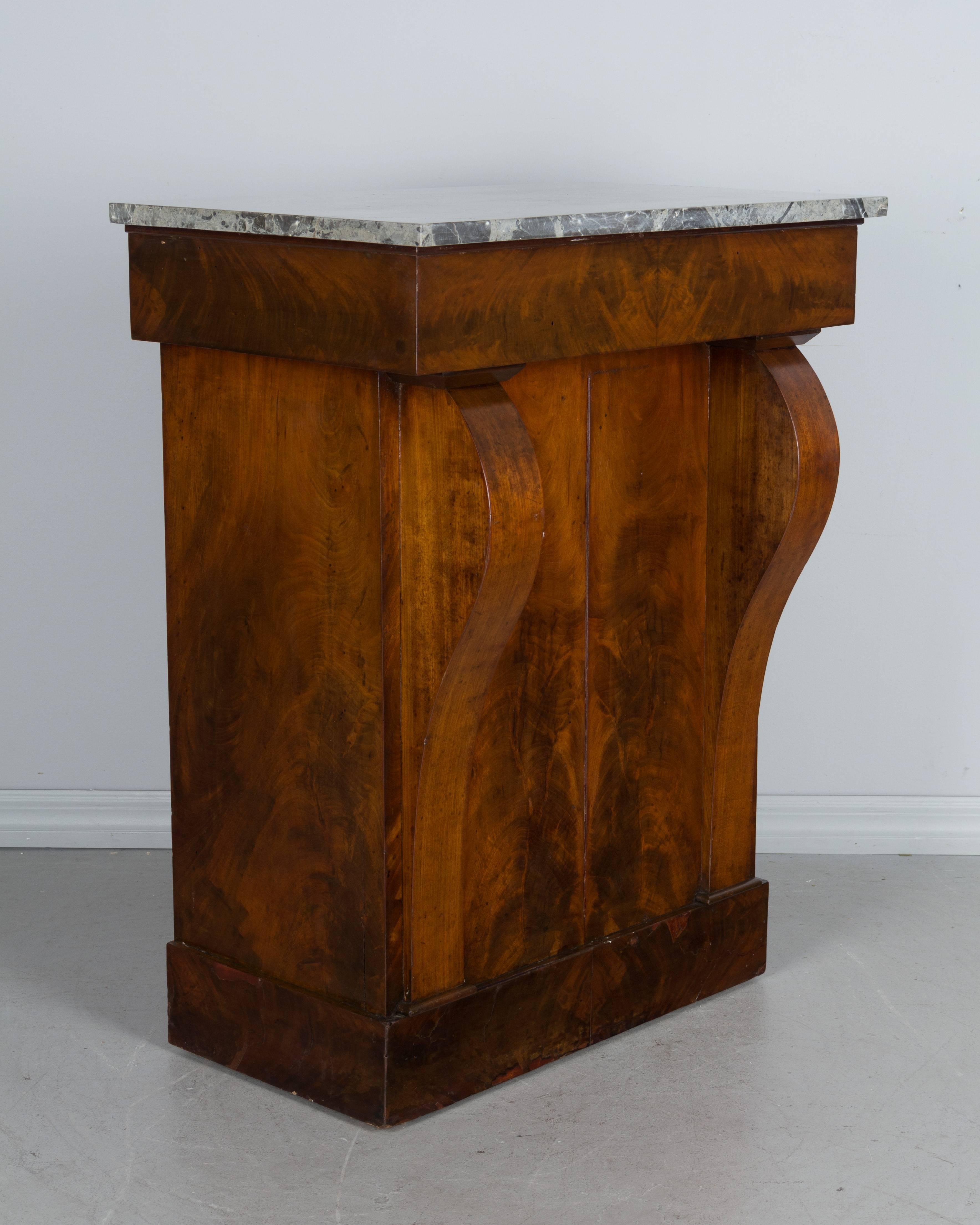19th Century French Empire Marble Top Cabinet 1