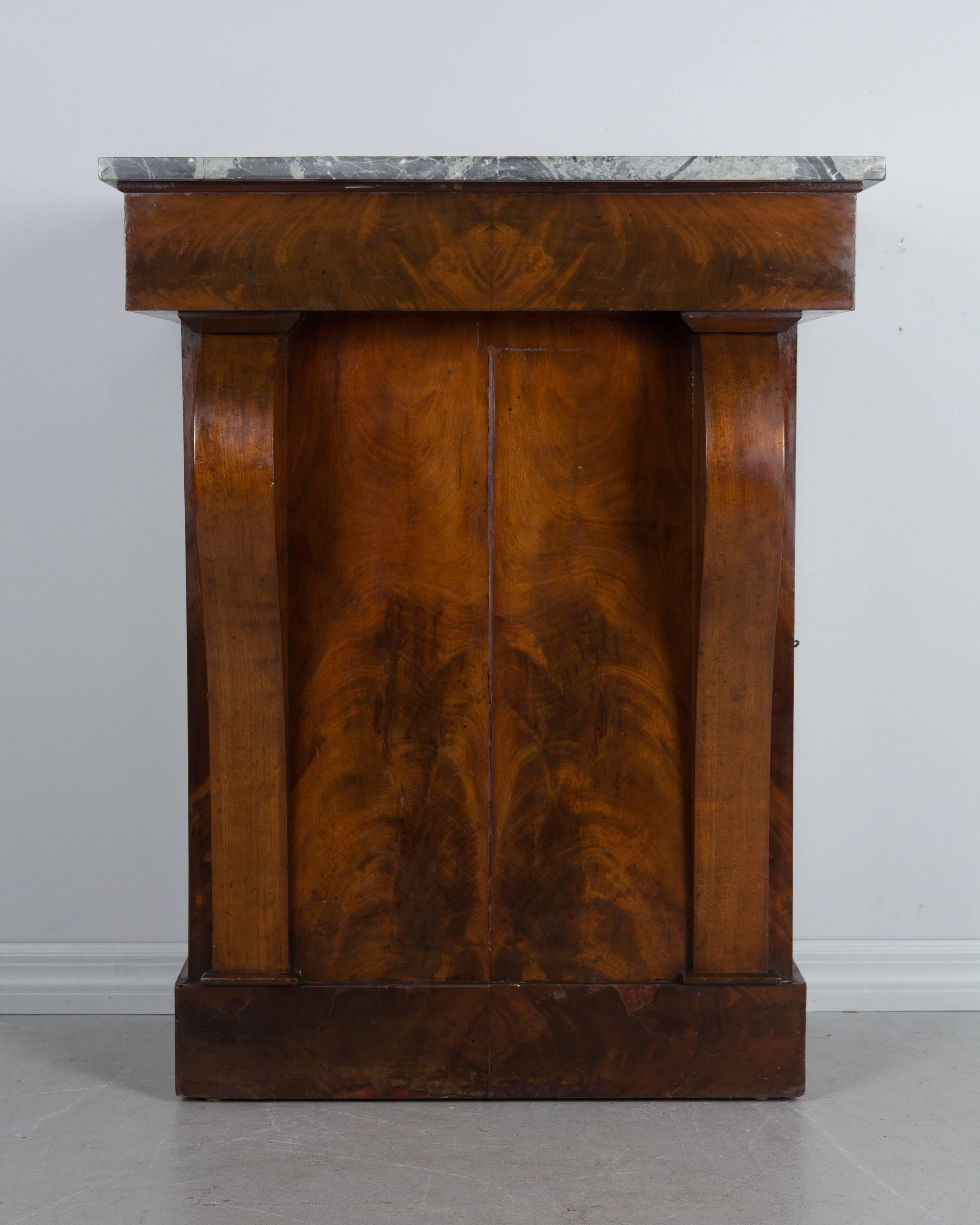 19th Century French Empire Marble Top Cabinet 4