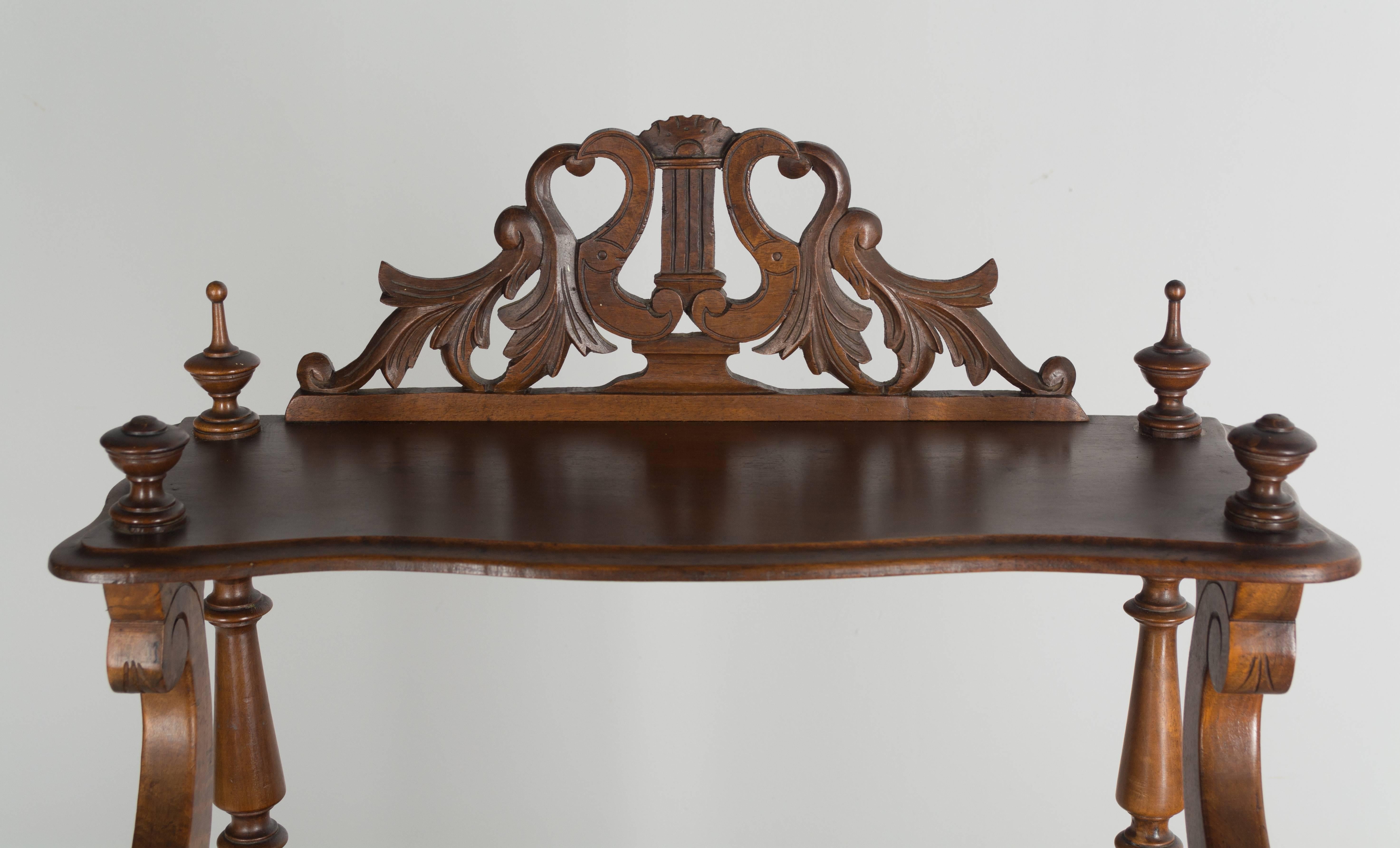 Walnut French Étagère or Music Stand